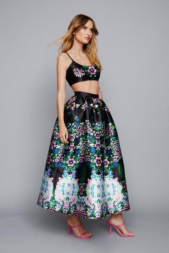 Floral Print Structured Maxi | Nasty Gal