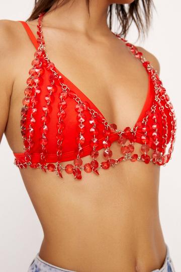 Red Gem Strappy Bralette