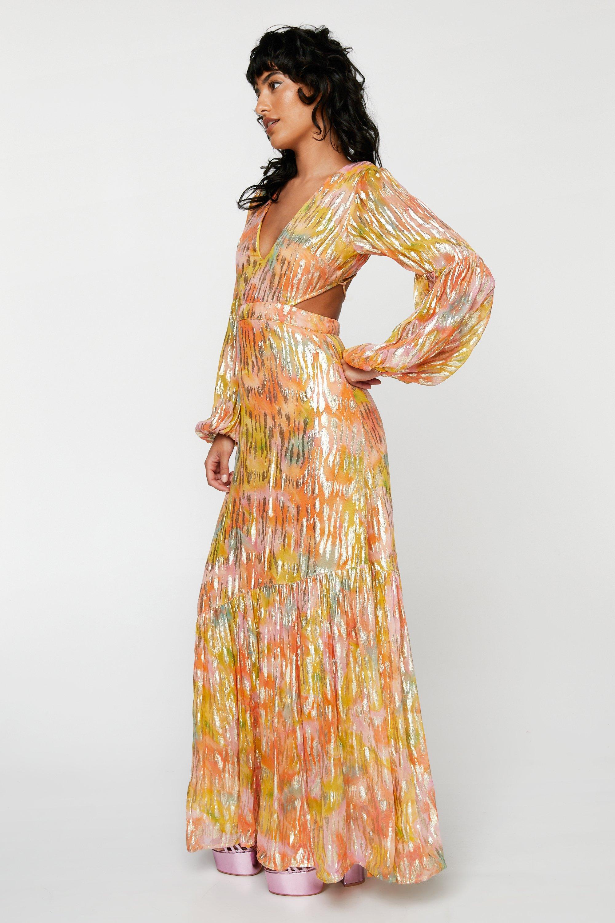 yellow floral maxi dress