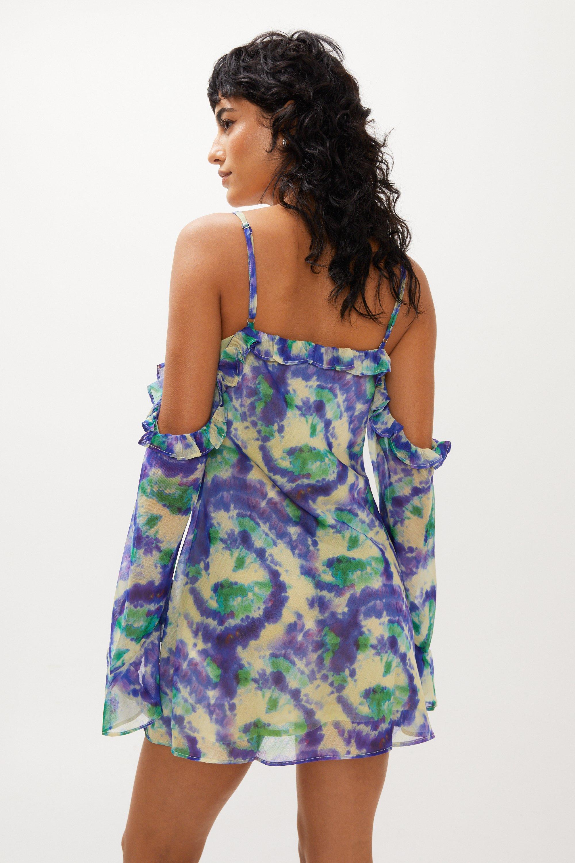 Tie dye strappy clearance dress