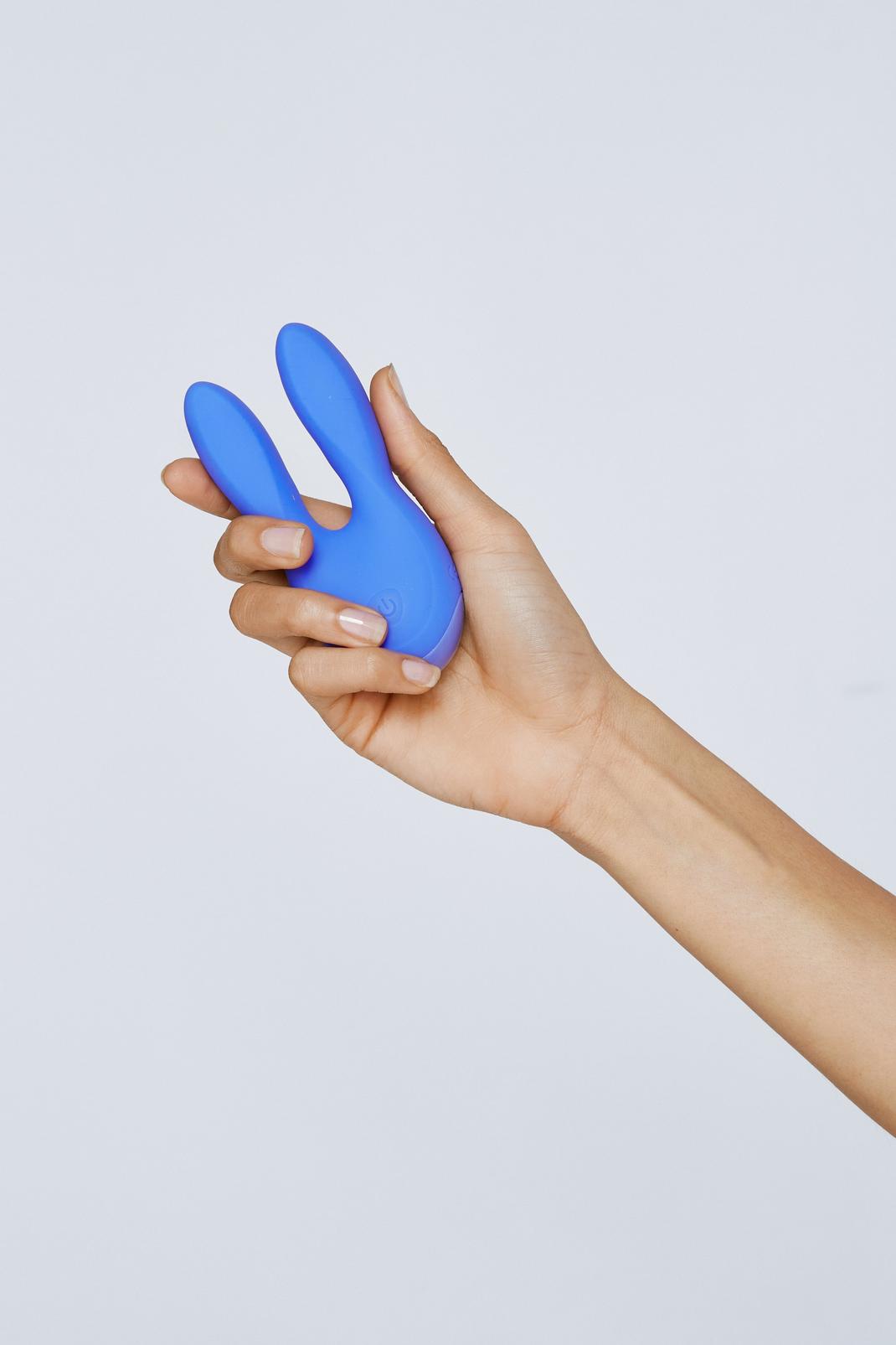 Blue Travel Size Rabbit Vibrator Sex Toy image number 1