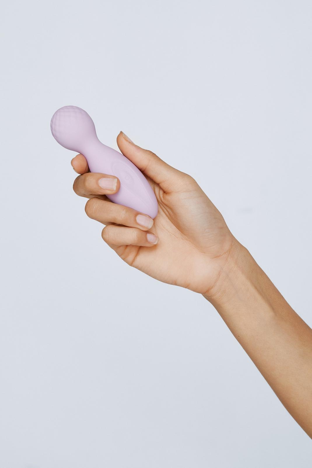 Lilac 10 Function Rechargeable Mini Wand Vibrator Sex Toy image number 1