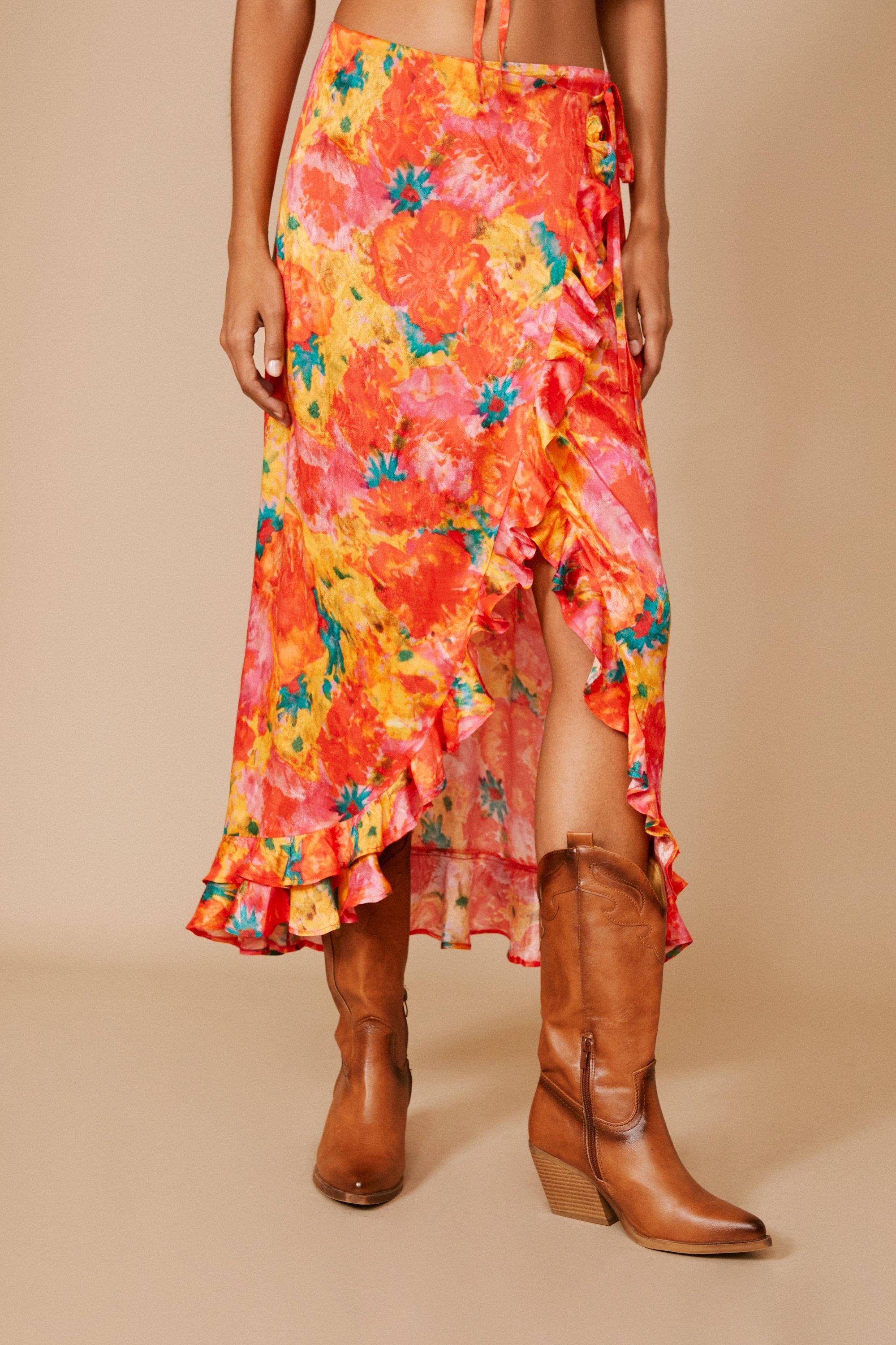 Nasty gal maxi skirt red hotsell