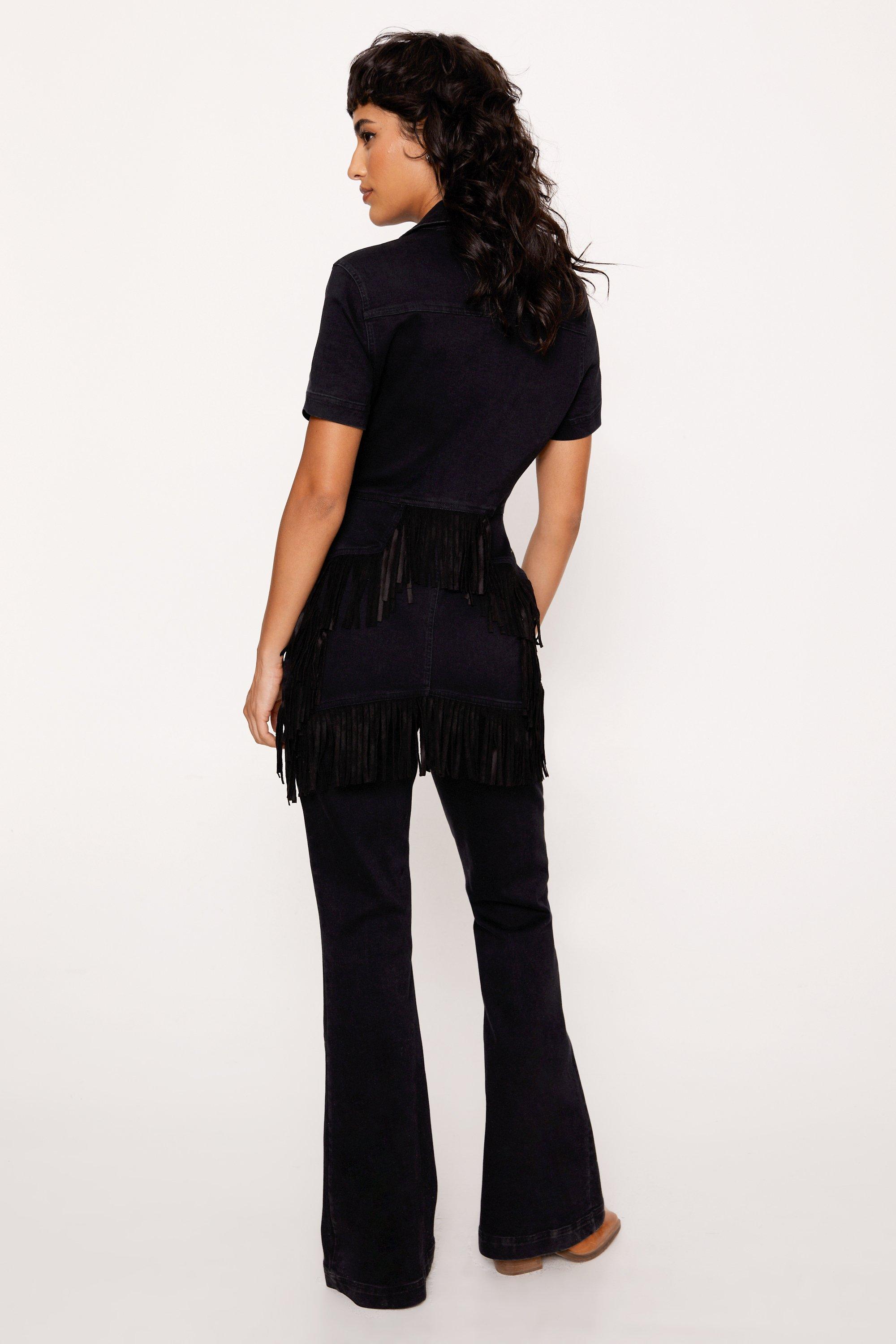 Denim jumpsuit hot sale nasty gal