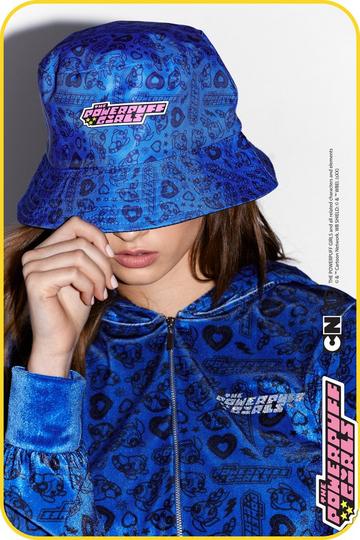 The Powerpuff Girls Printed Bucket Hat blue