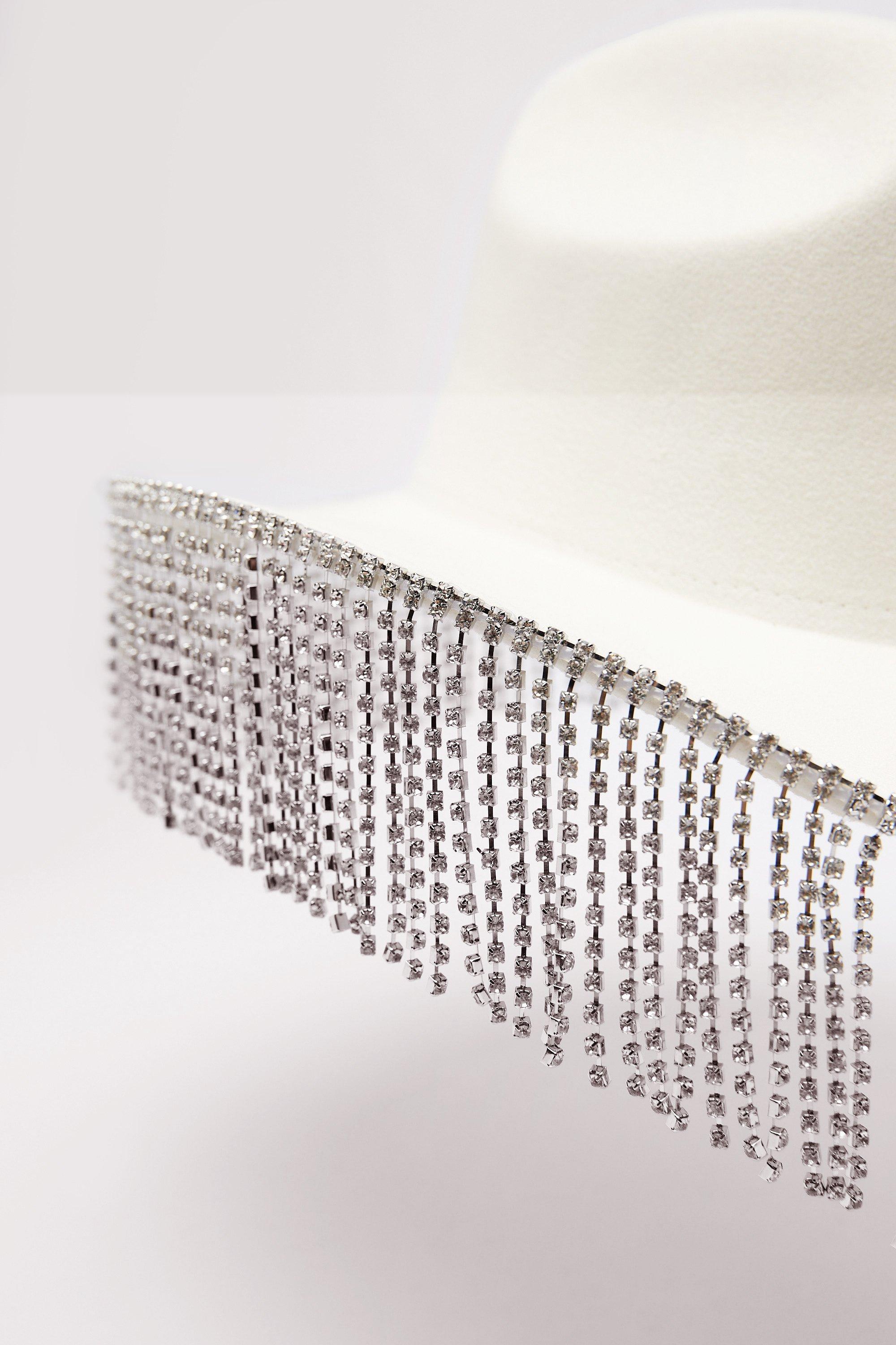 Diamante Fringe Cowboy Hat