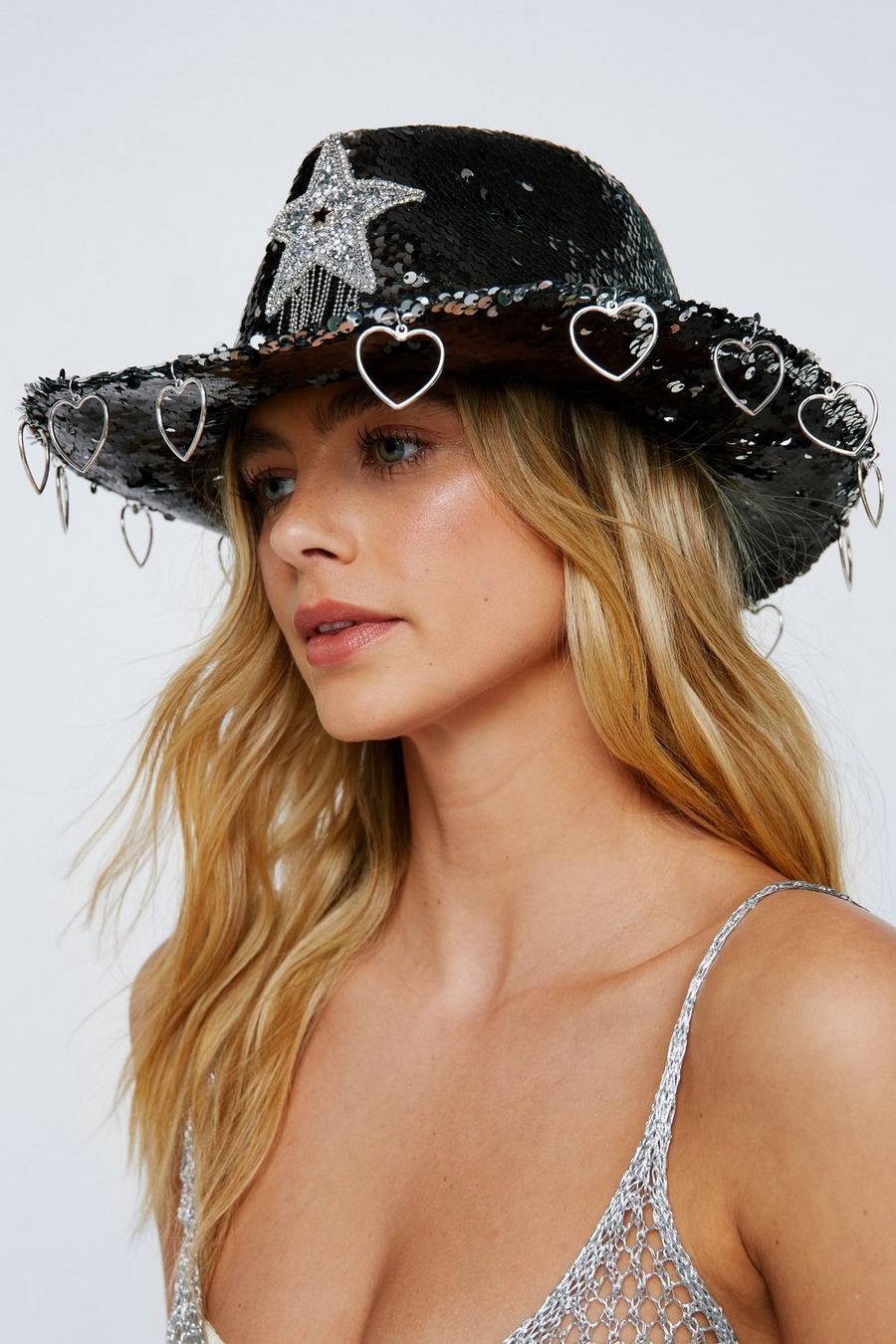 Star & Heart Trim Cowboy Hat