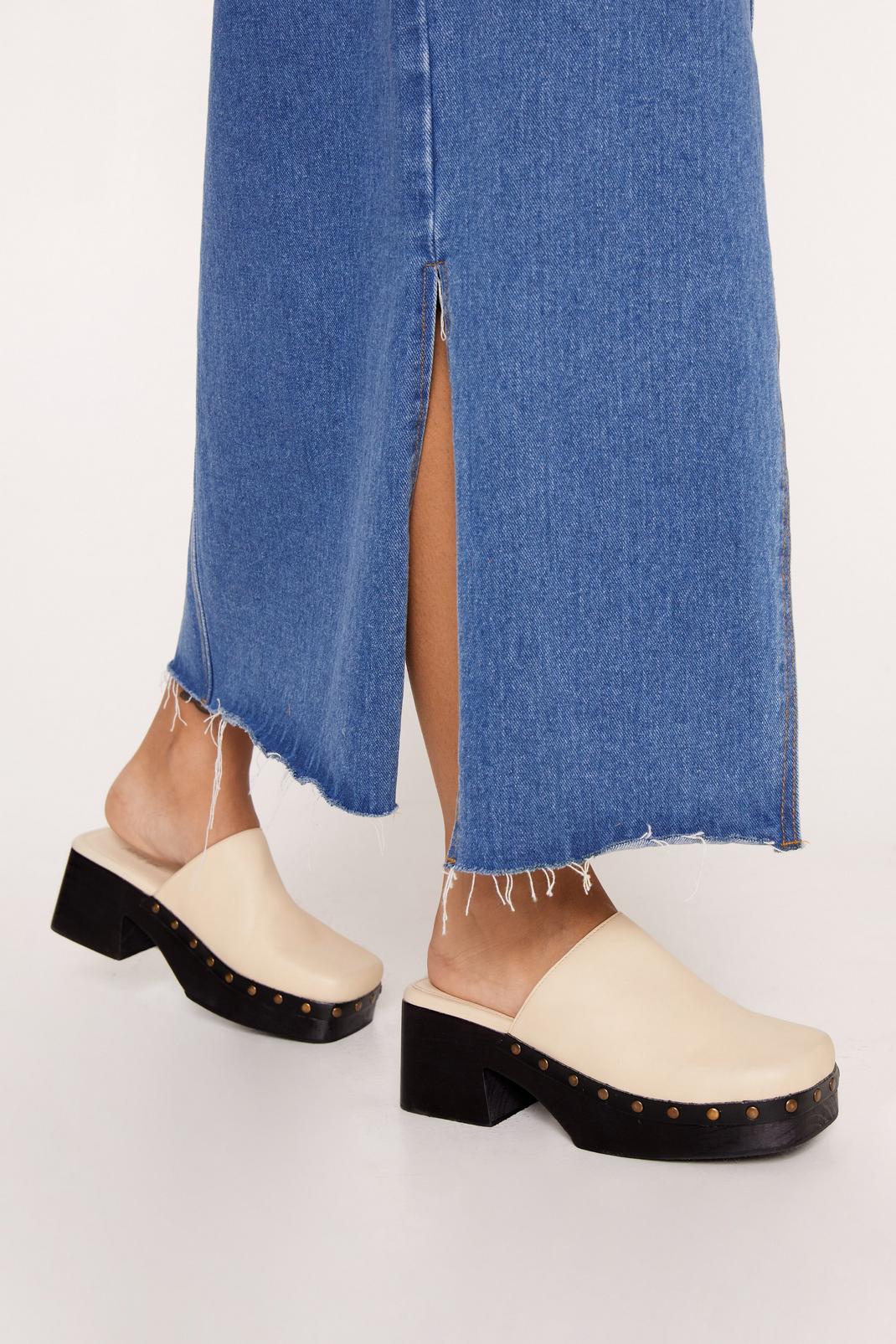 Nasty Gal Womens Studded Square Toe Clogs