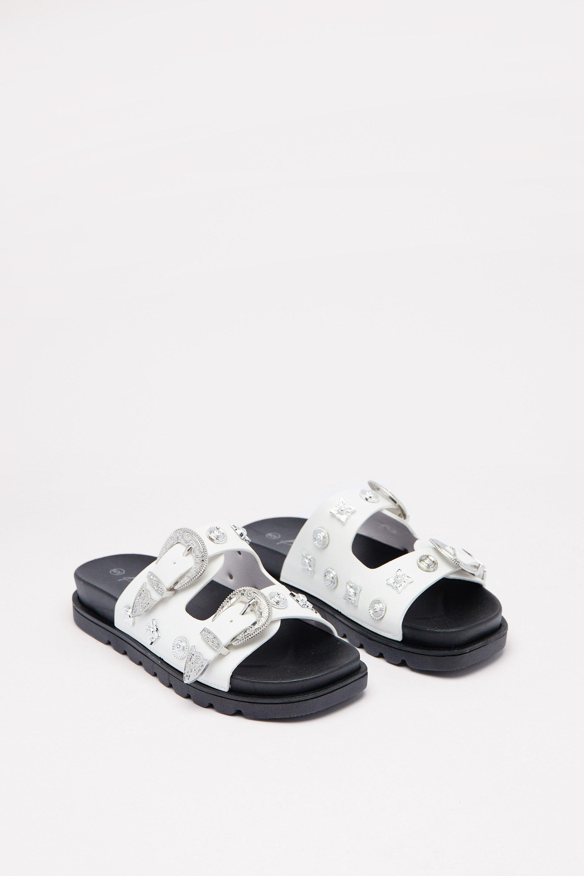 Western buckle online sandals