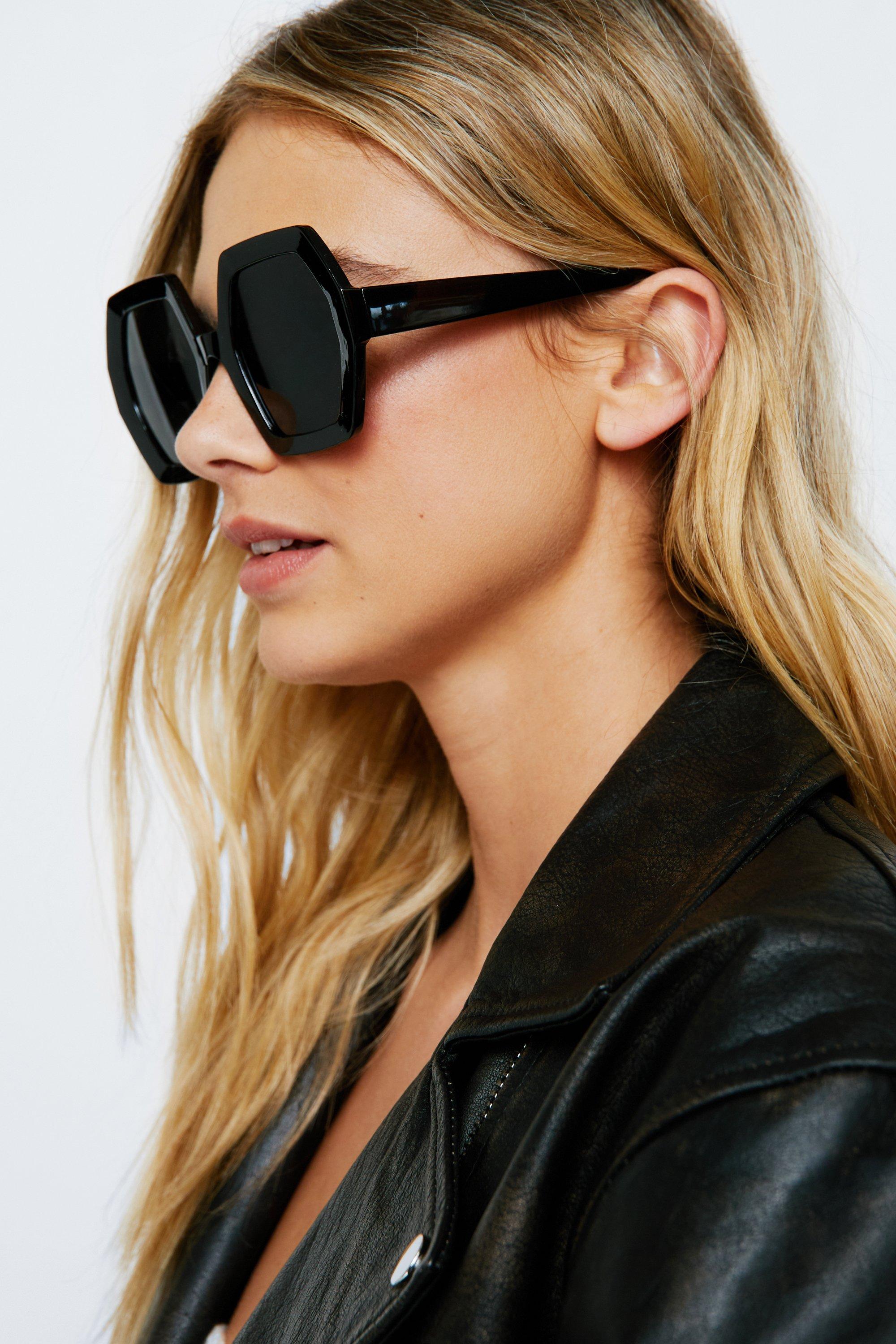 Oversized hexagon sunglasses hotsell