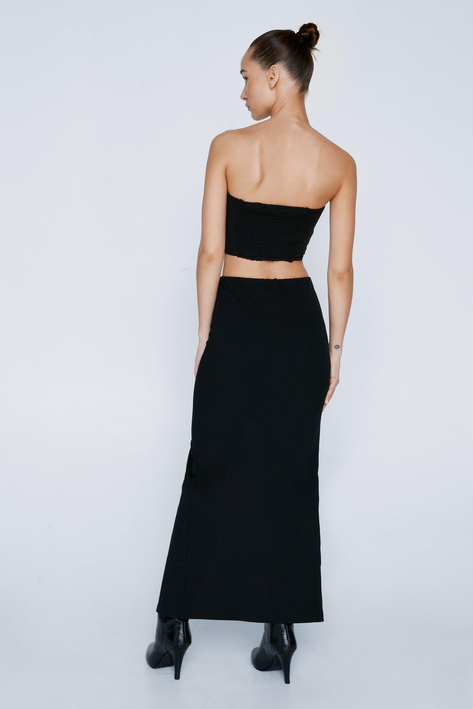 High Waist Split Front Maxi Skirt Nasty Gal