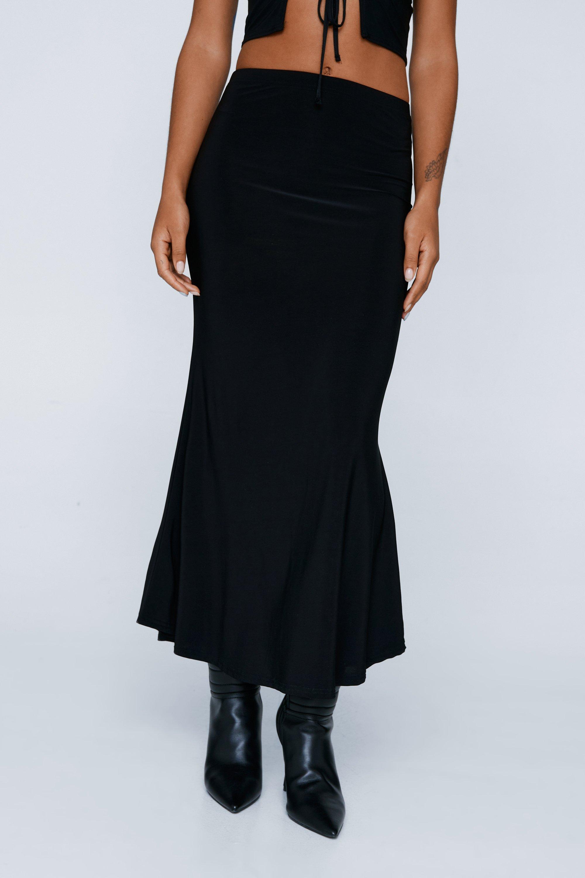 CHRISLEY COLUMN SLIT MAXI SKIRT (BLACK)