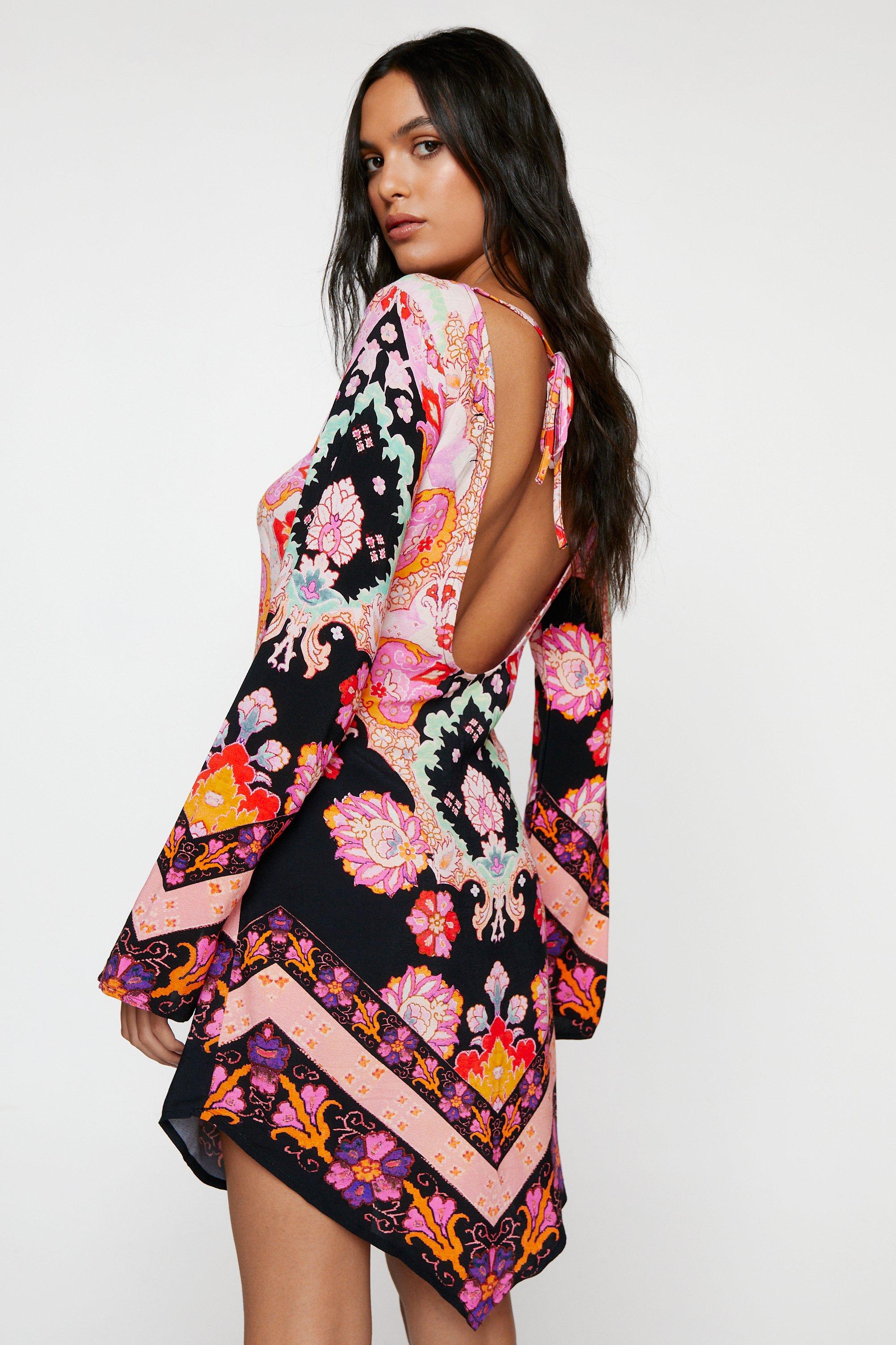 Paisley Border Print Mini Dress | Nasty Gal