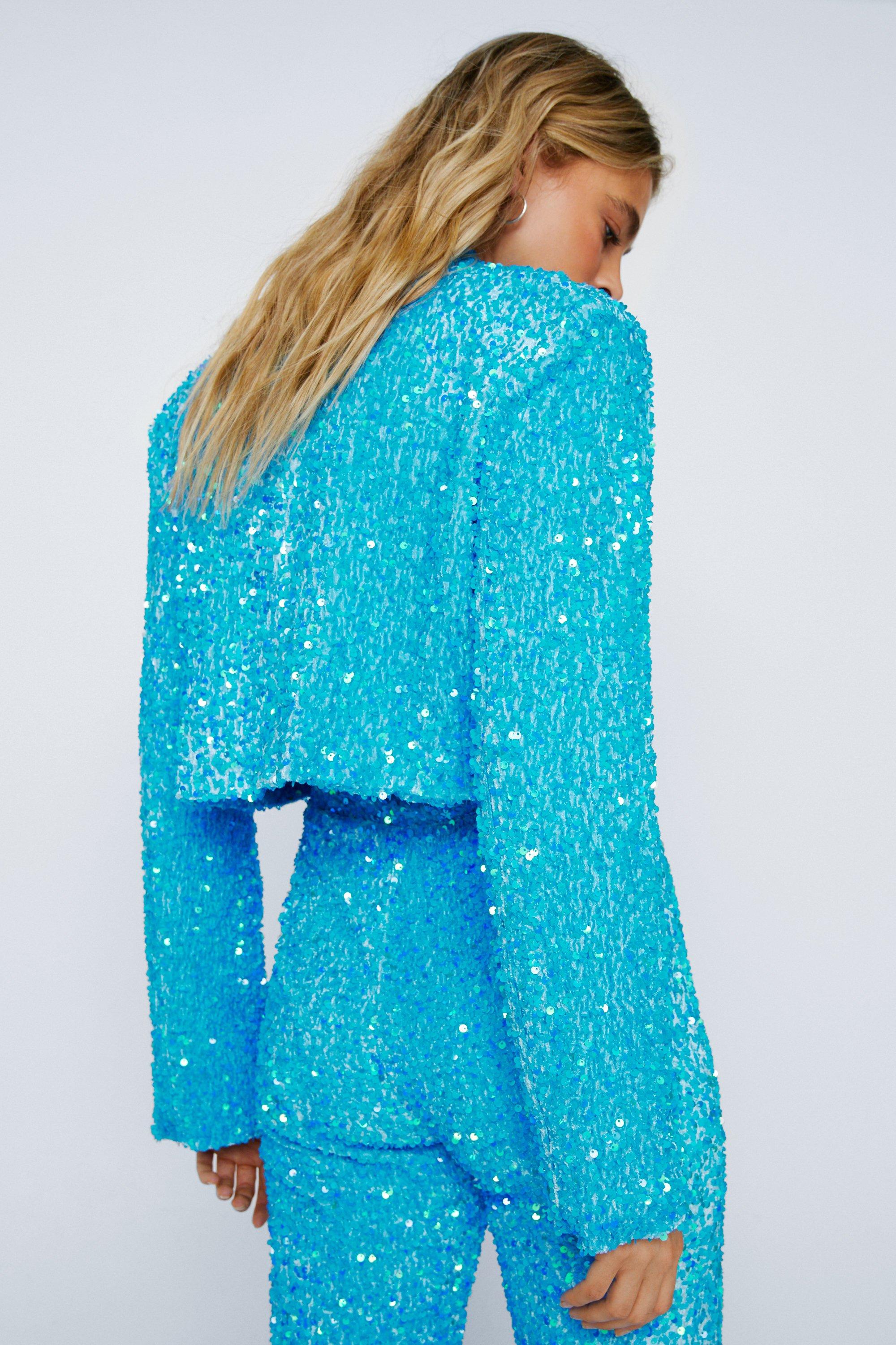 Nasty gal sequin on sale coat