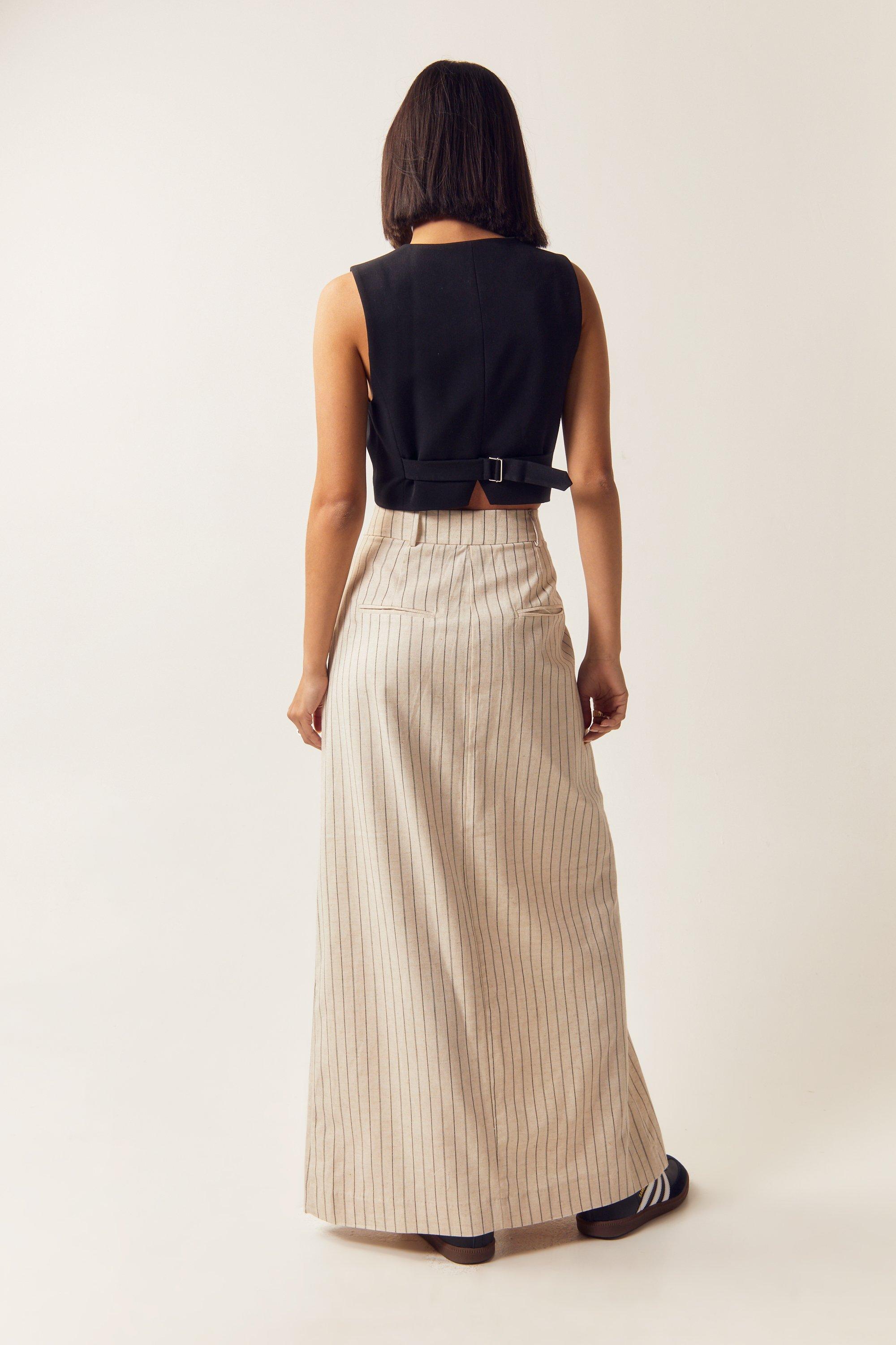 Heavyweight Linen Maxi Skirt