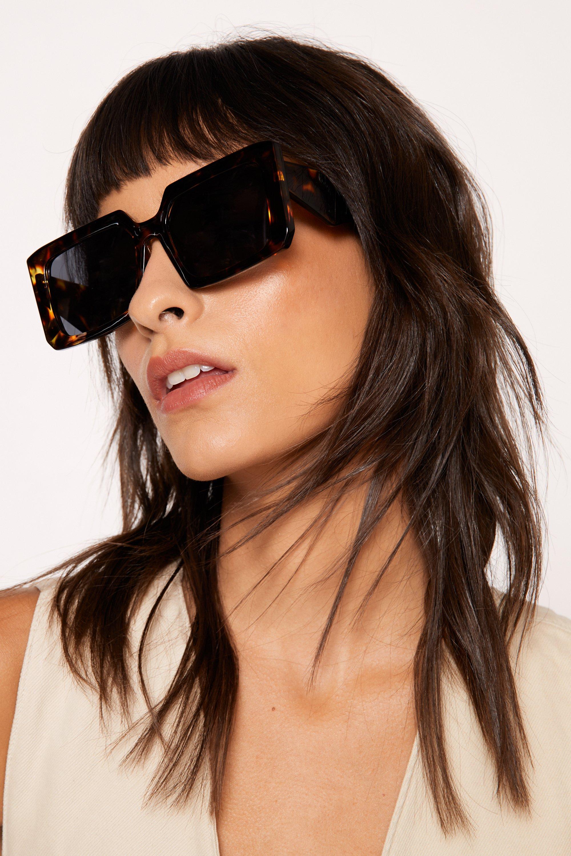 Oversized tortoise cheap shell sunglasses