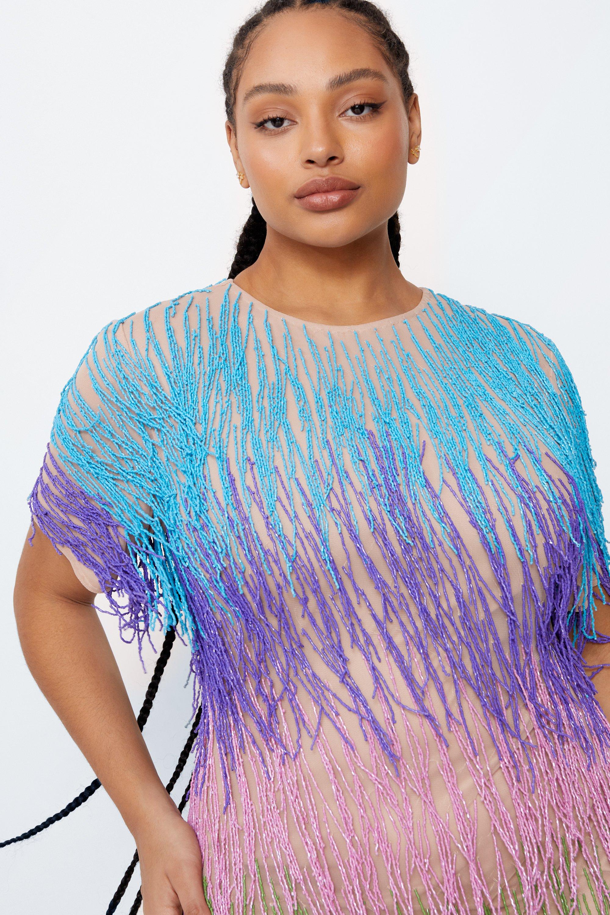 Holographic 2025 fringe dress