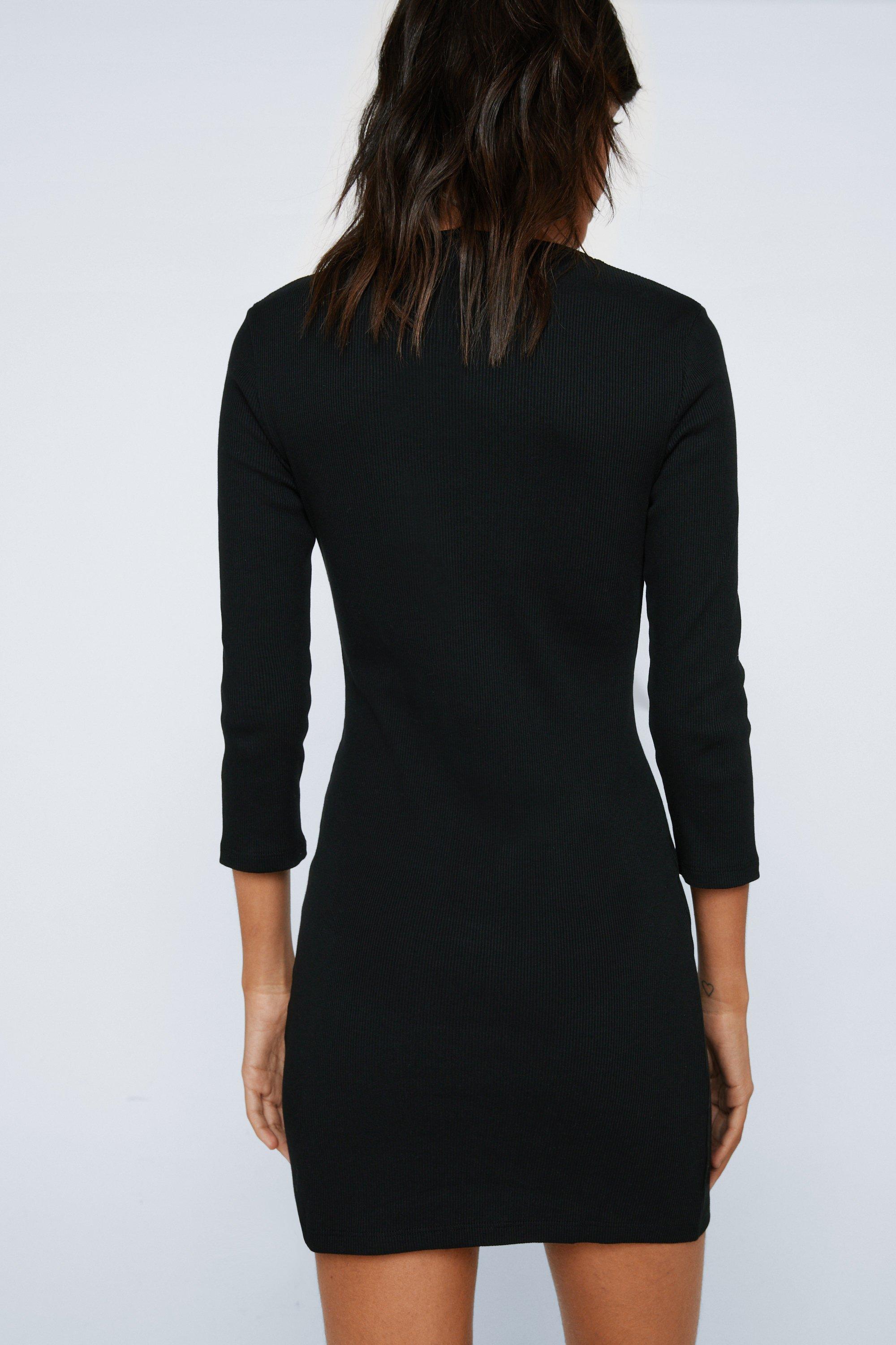 Crew neck 2025 mini dress