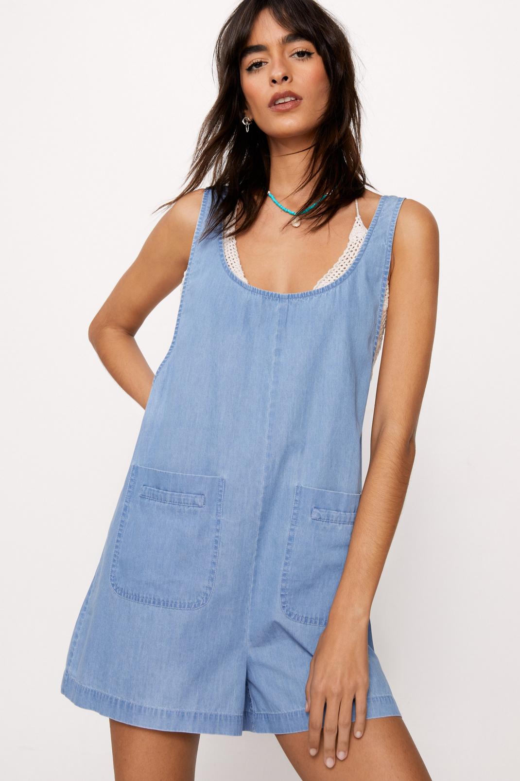Chambray Denim Playsuit image number 1