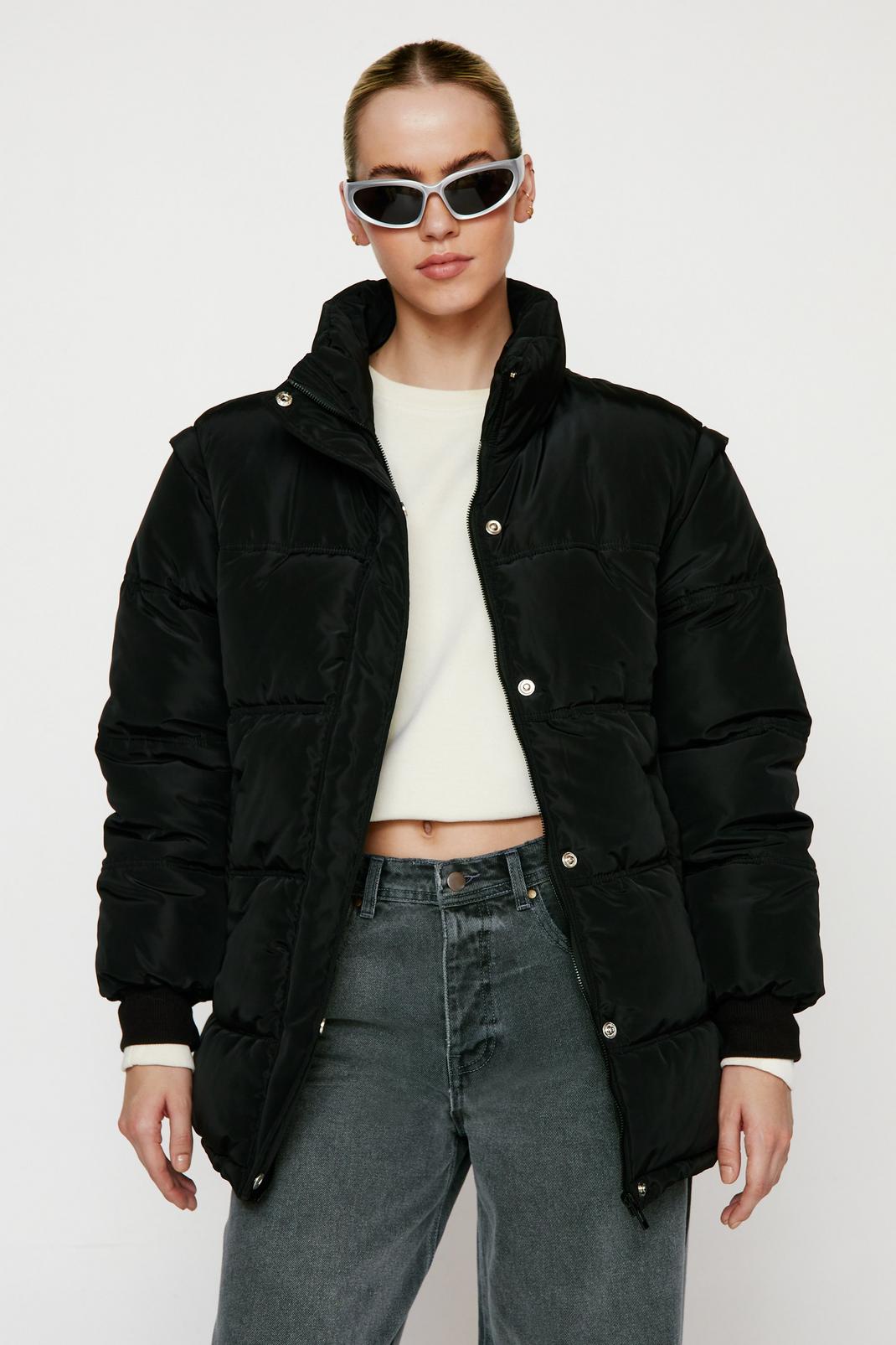 2 In 1 Gilet and Long Sleeve Puffer Jacket | Nasty Gal