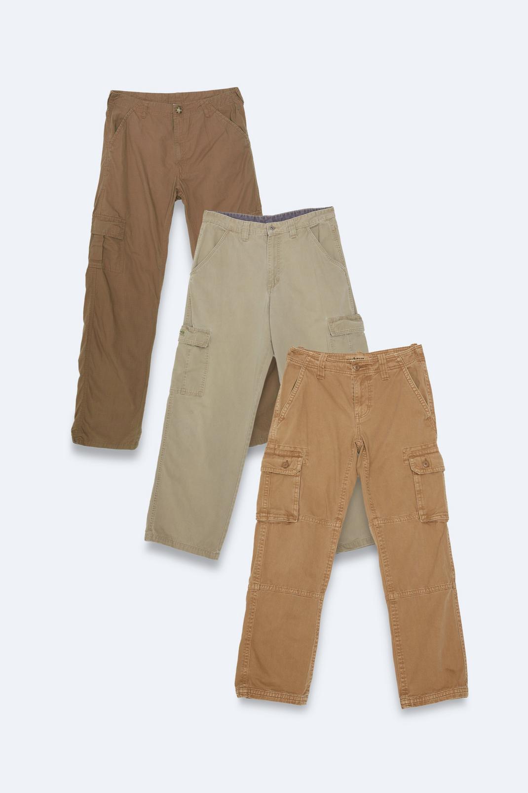 Beige Vintage Cargo Pants image number 1