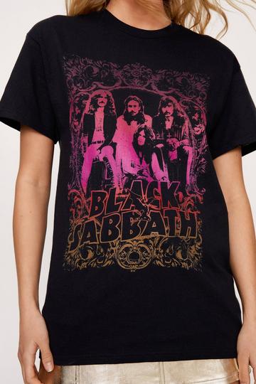 Black Black Sabbath Oversized Graphic T-shirt