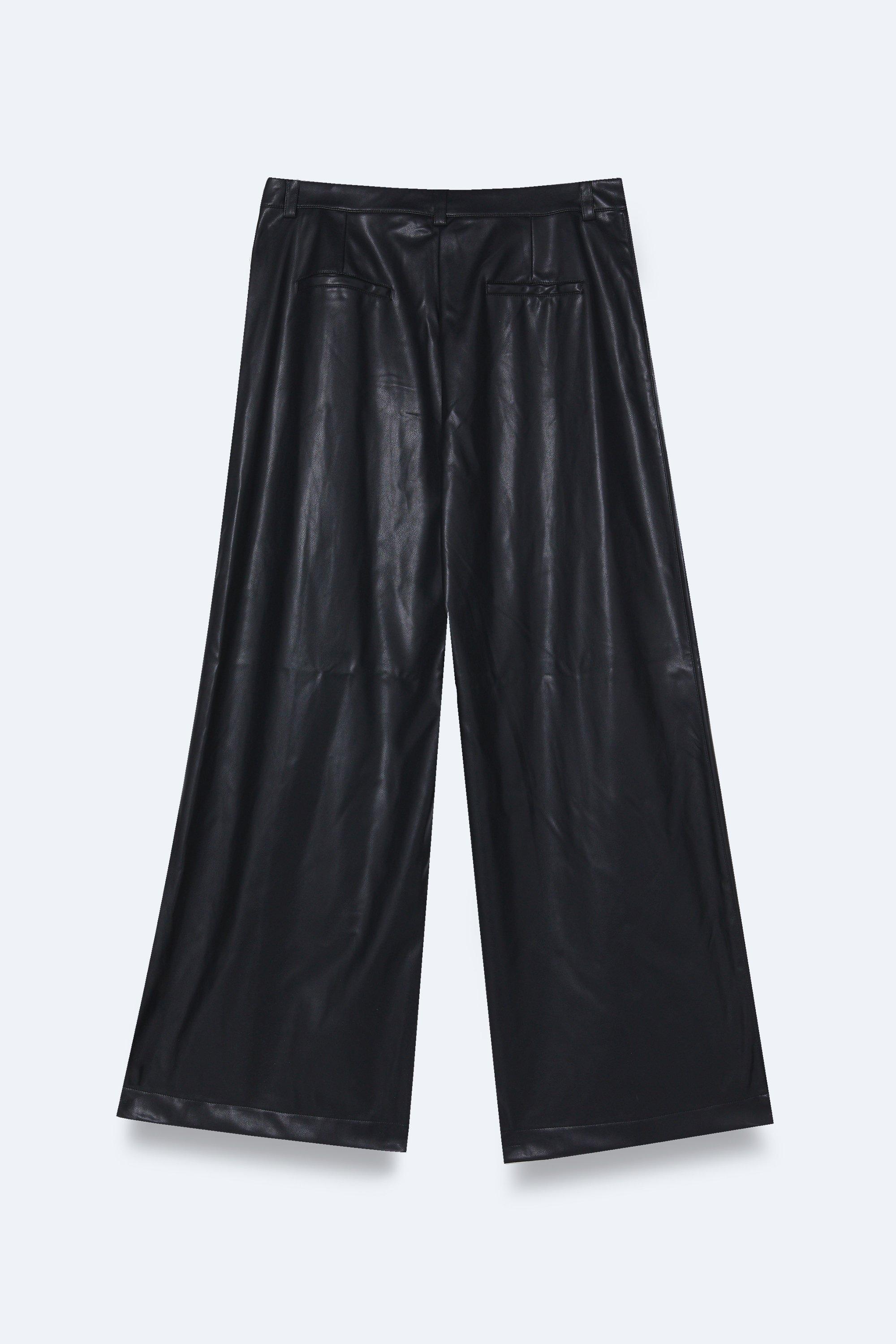 Plus Size Faux Leather Pants