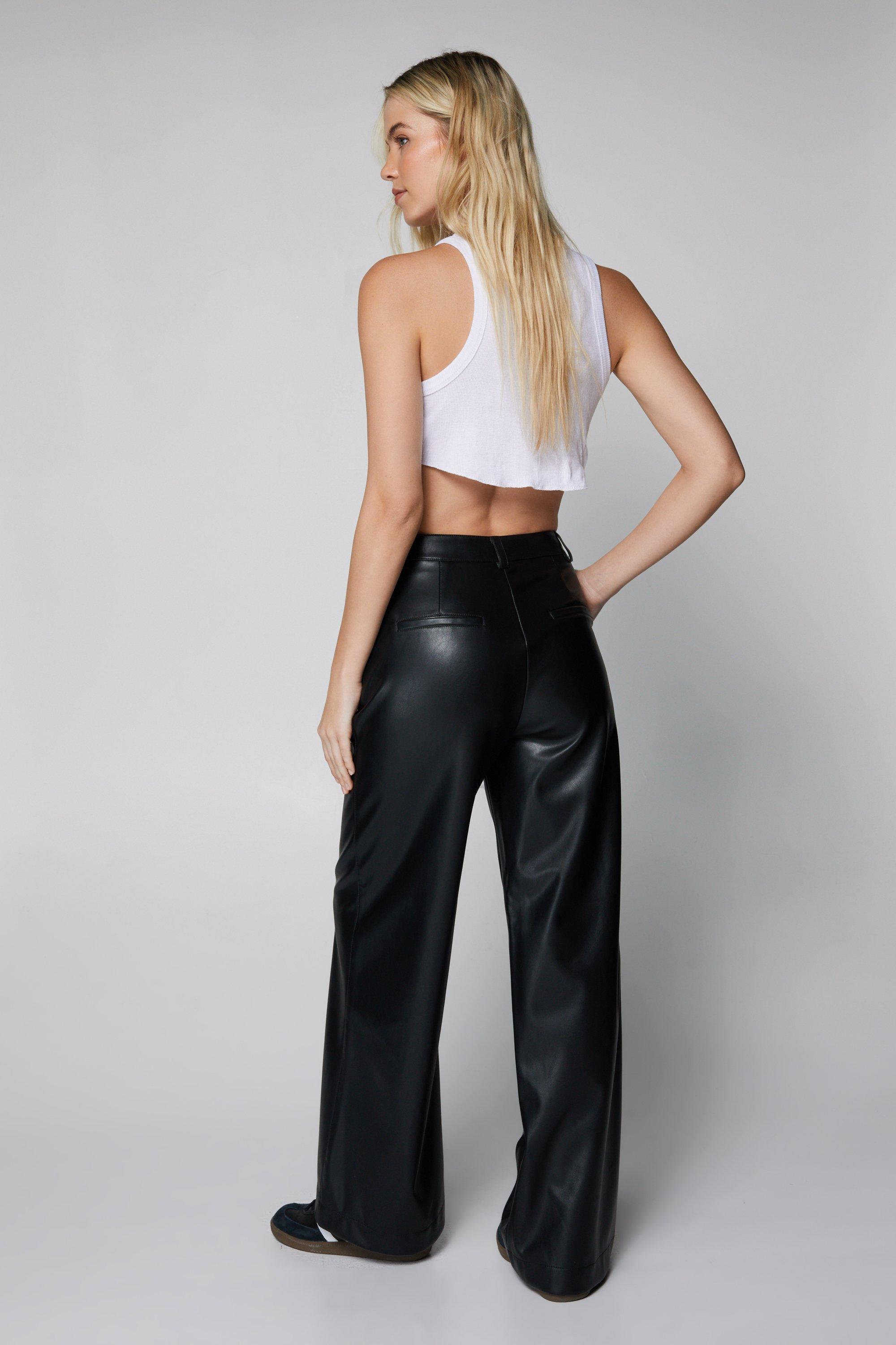 Nasty Gal Womens Petite Plisse High Waisted Flare Pants - ShopStyle