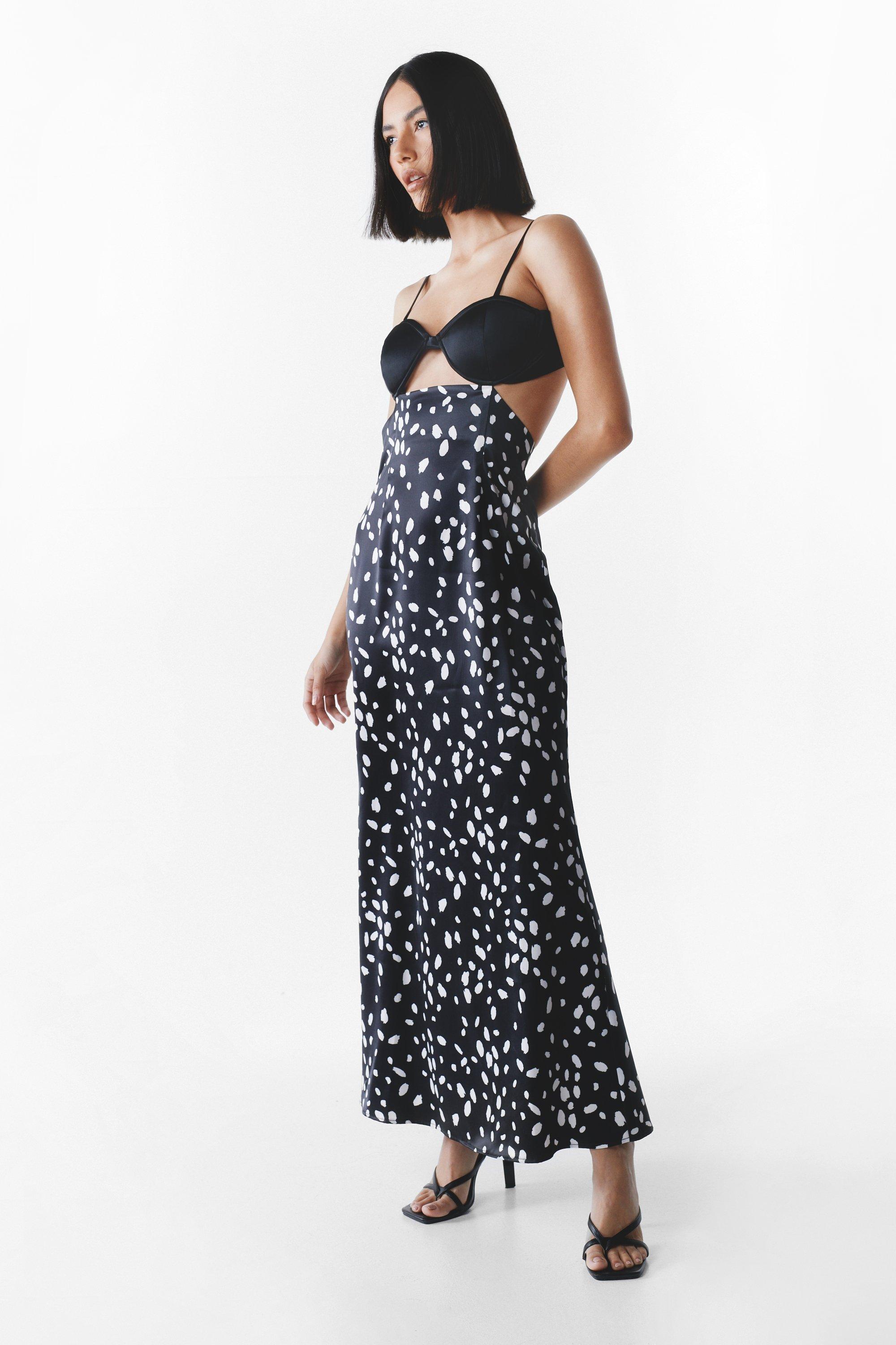 Zara polka dot outlet strappy dress