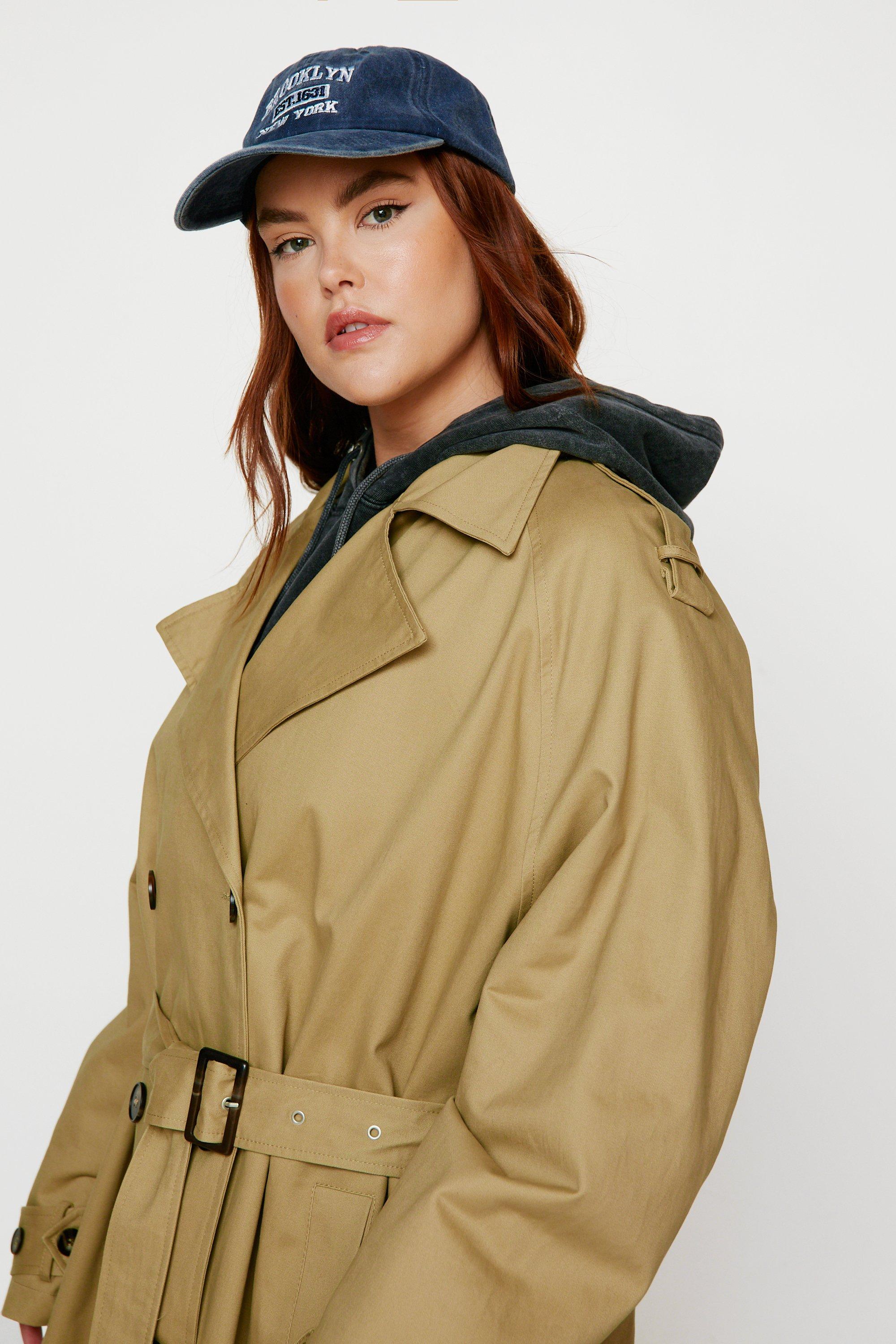 Mesh trench clearance coat plus size