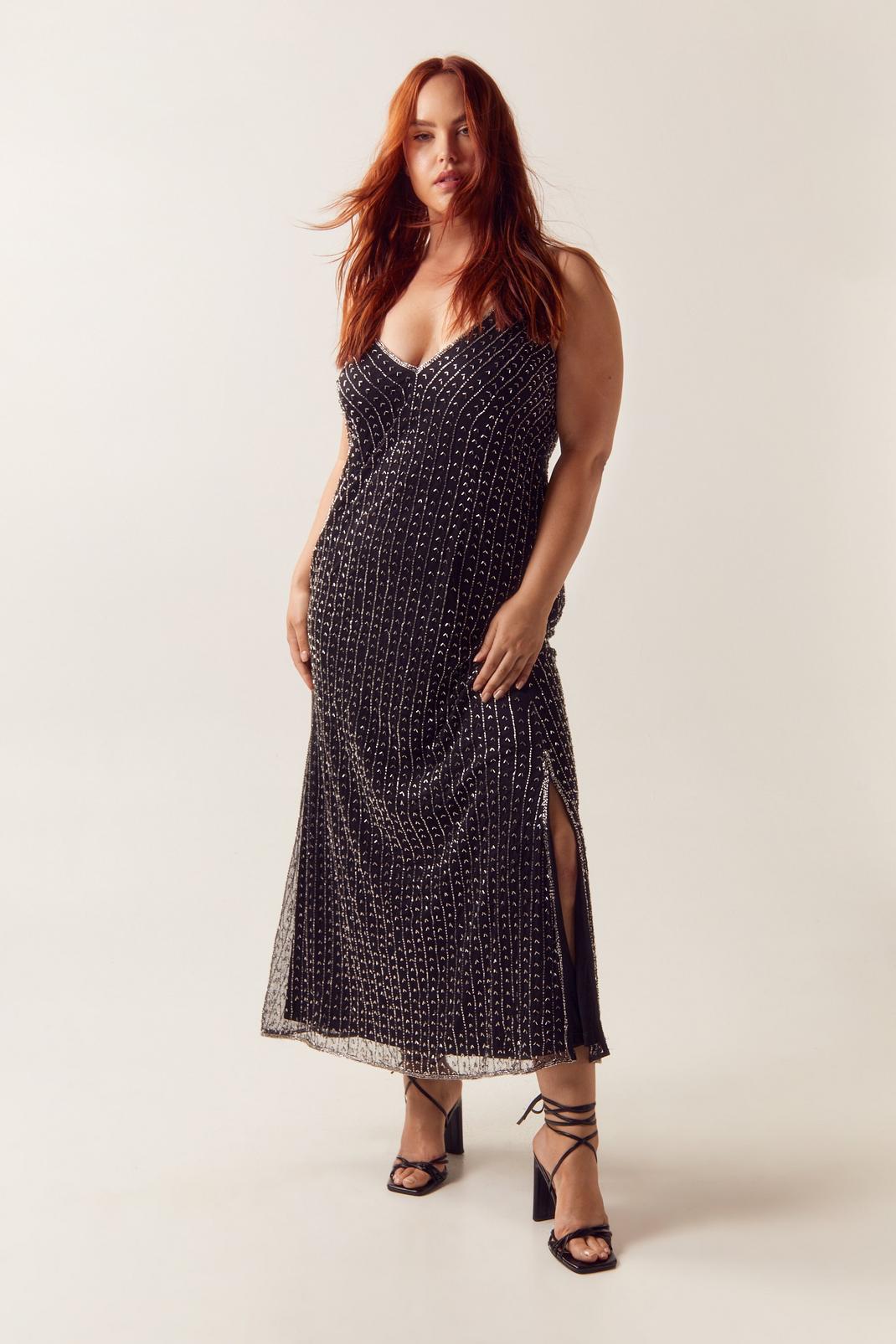 Plus Size Strappy Beaded Maxi Nasty Gal