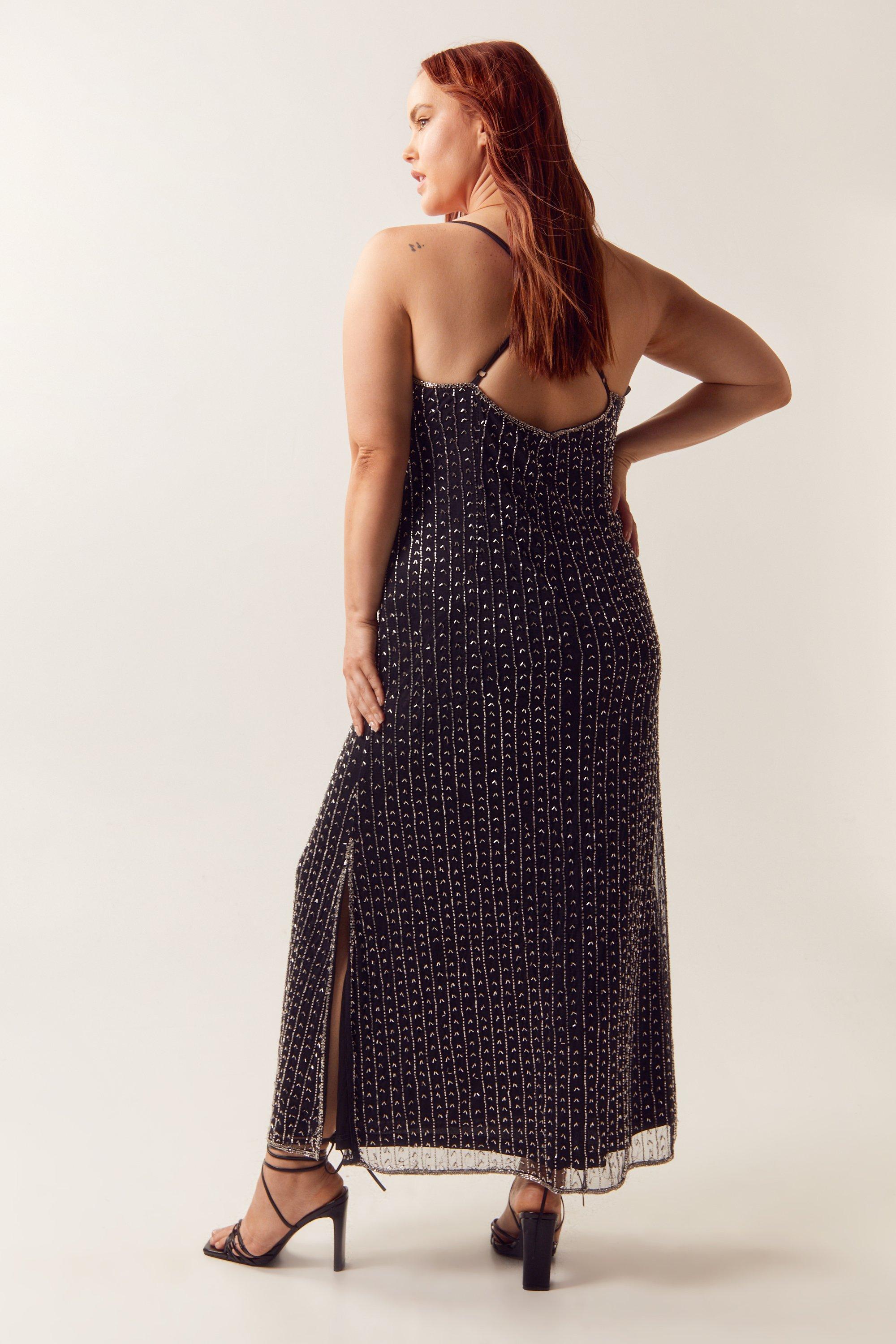 Plus size shop strappy maxi dress