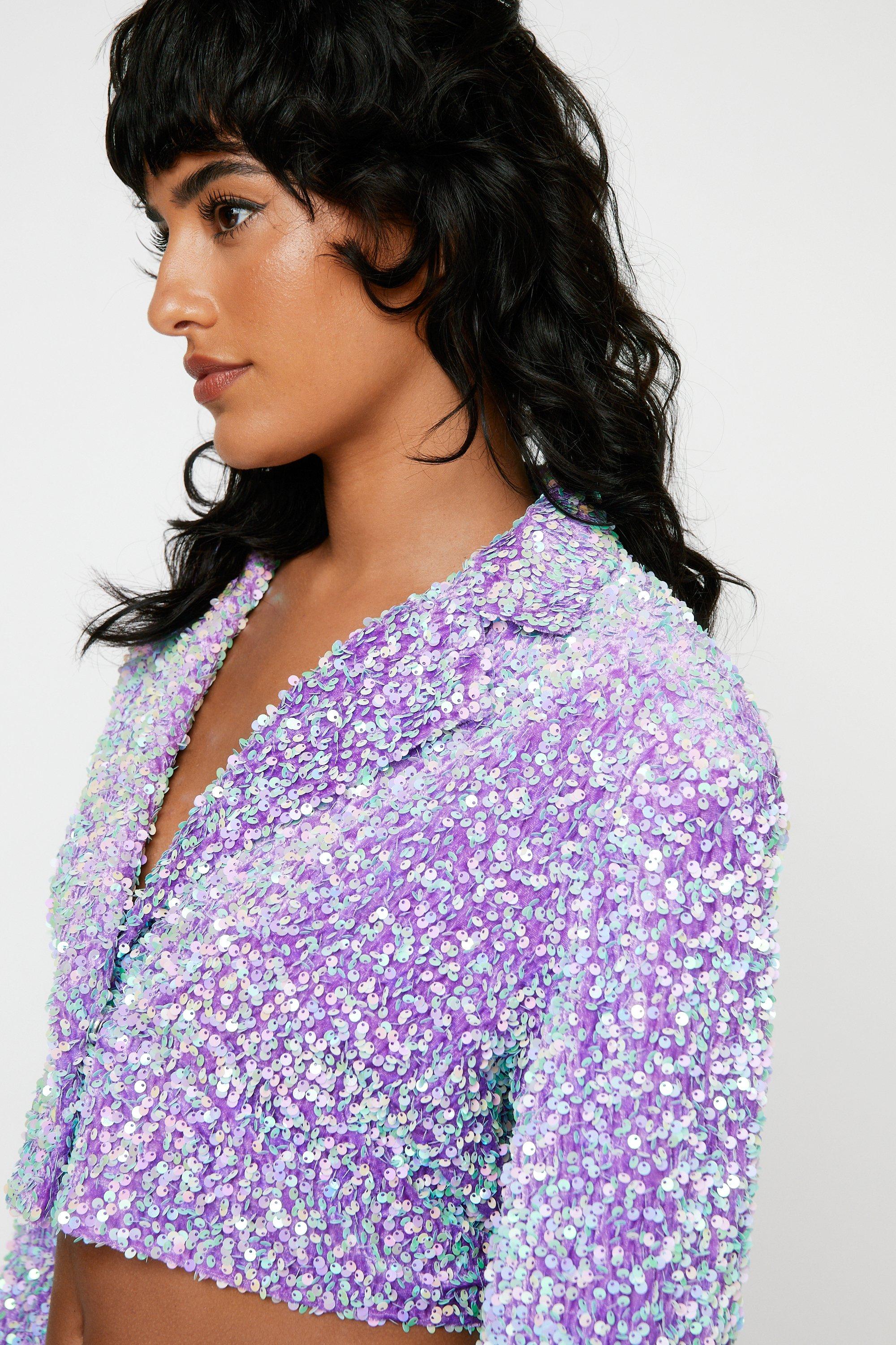 Bershka on sale sequin blazer