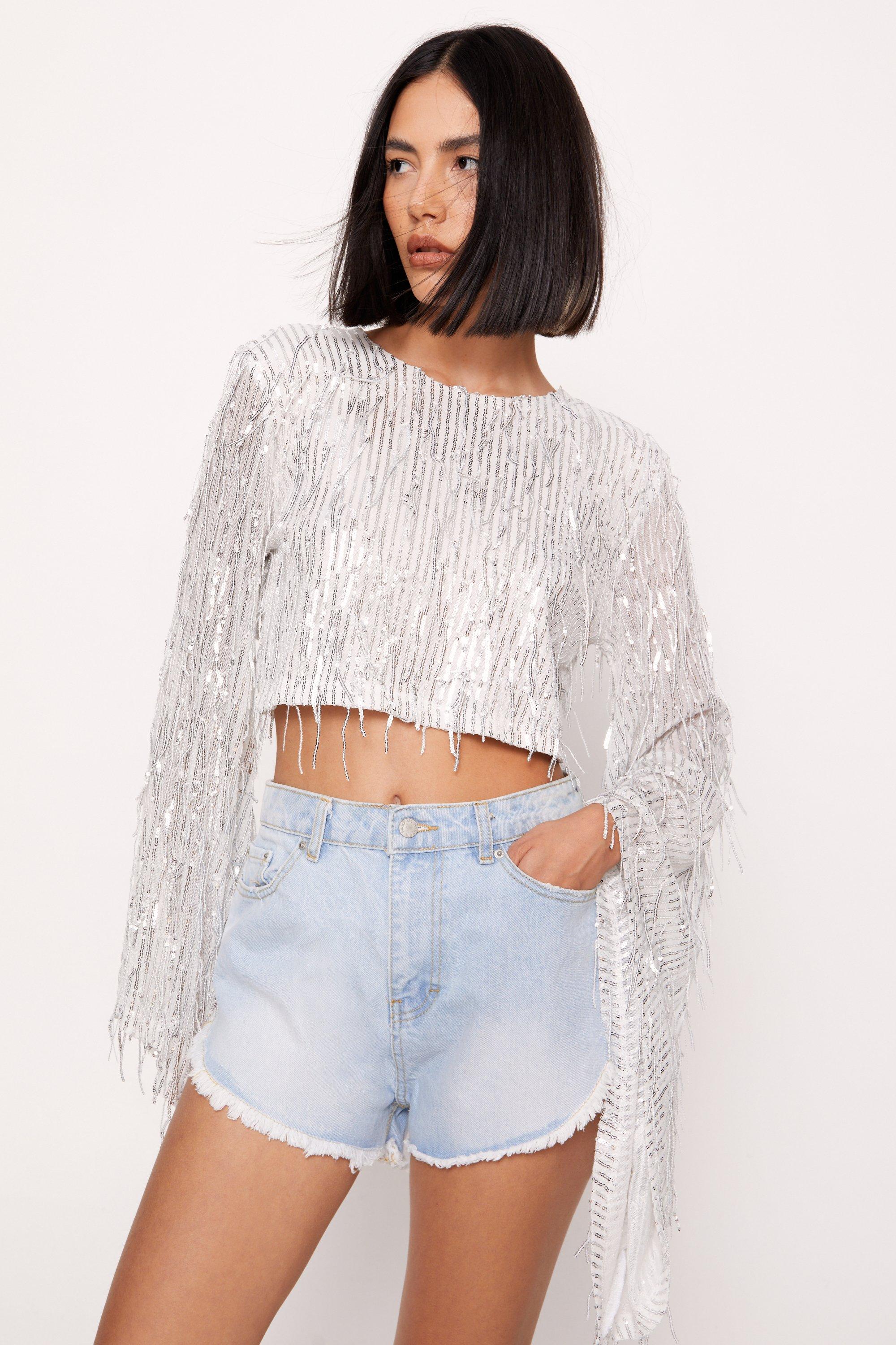 silver tassel top