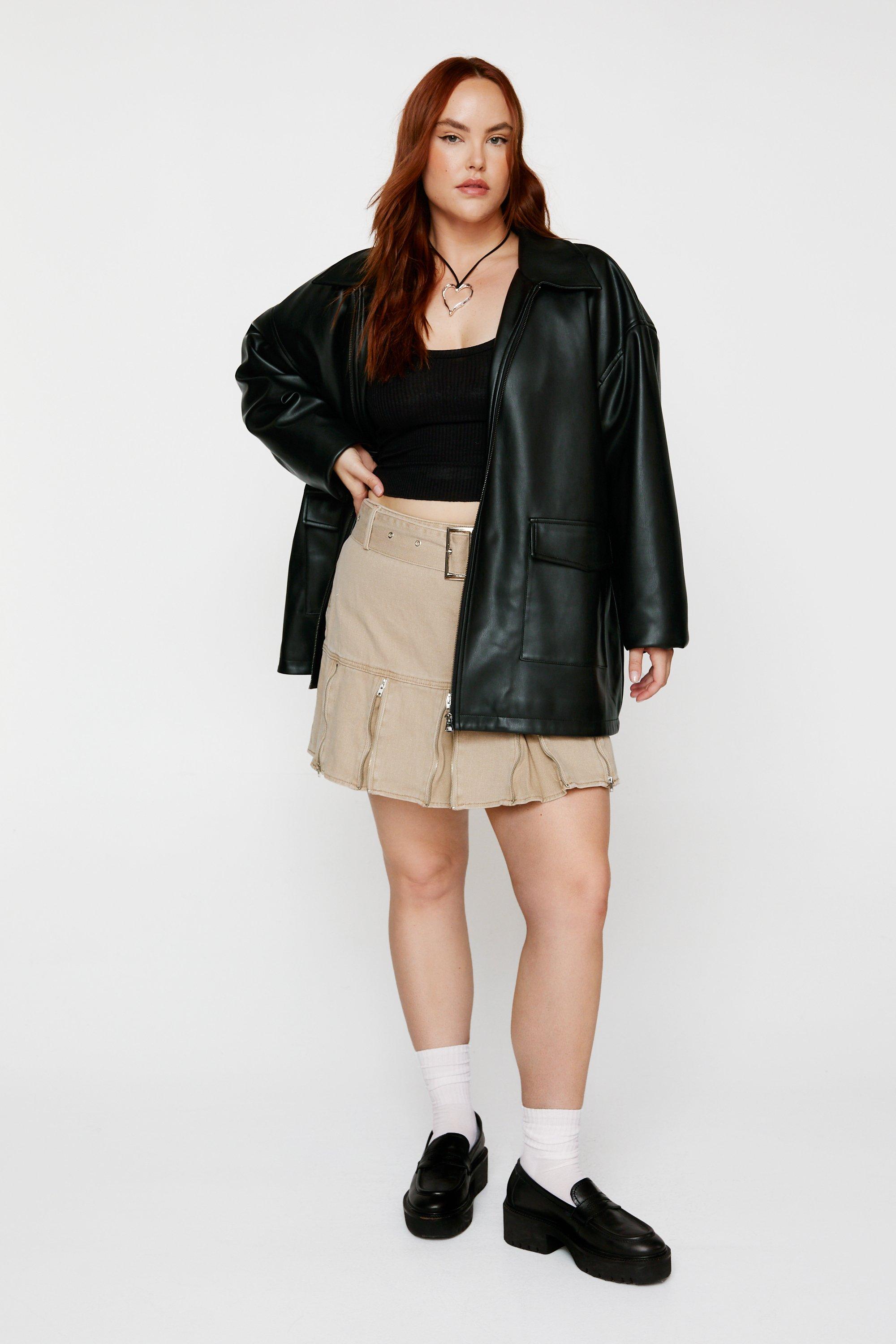 Grande taille Veste en similicuir Nasty Gal