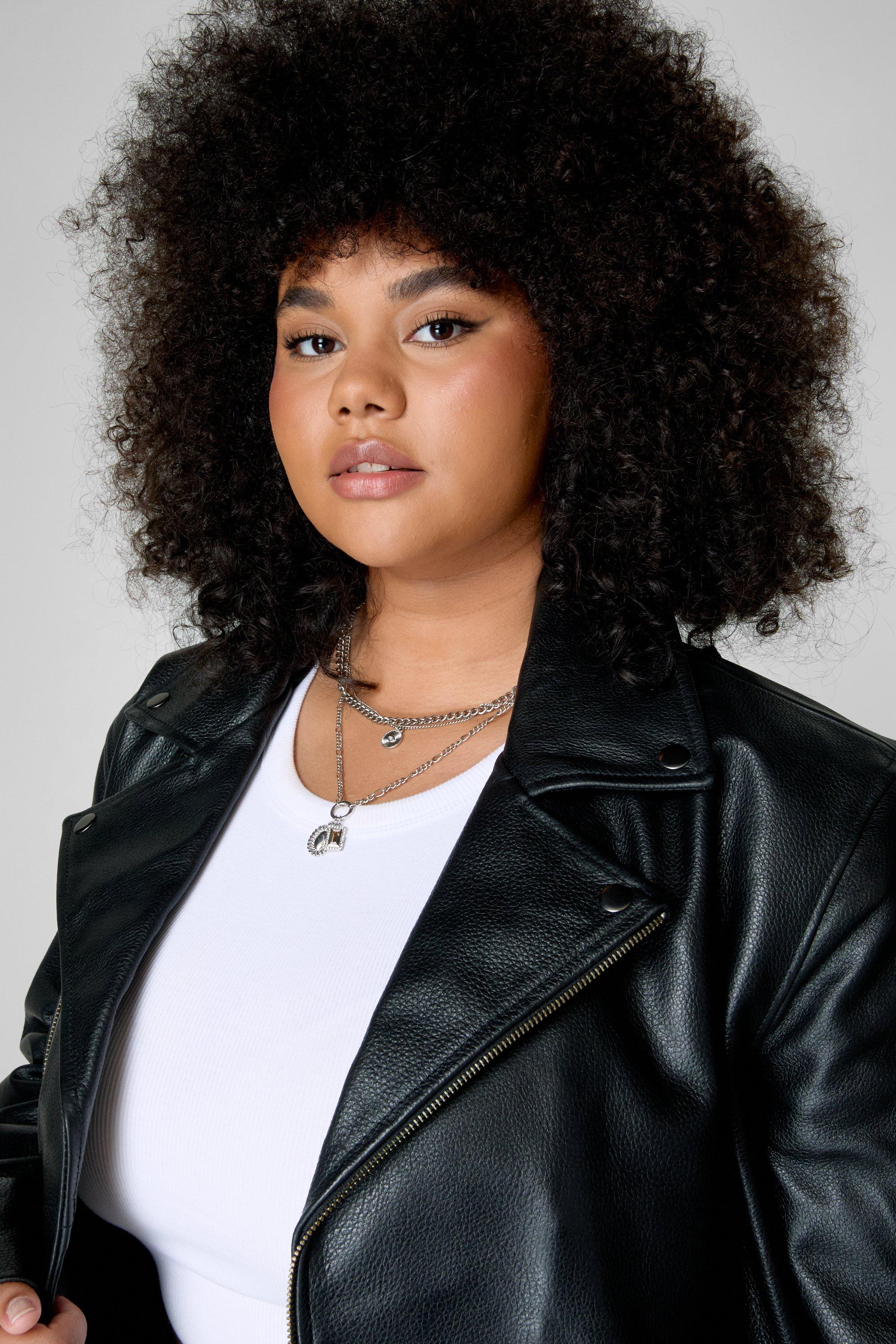 Veste en cuir grande taille hotsell