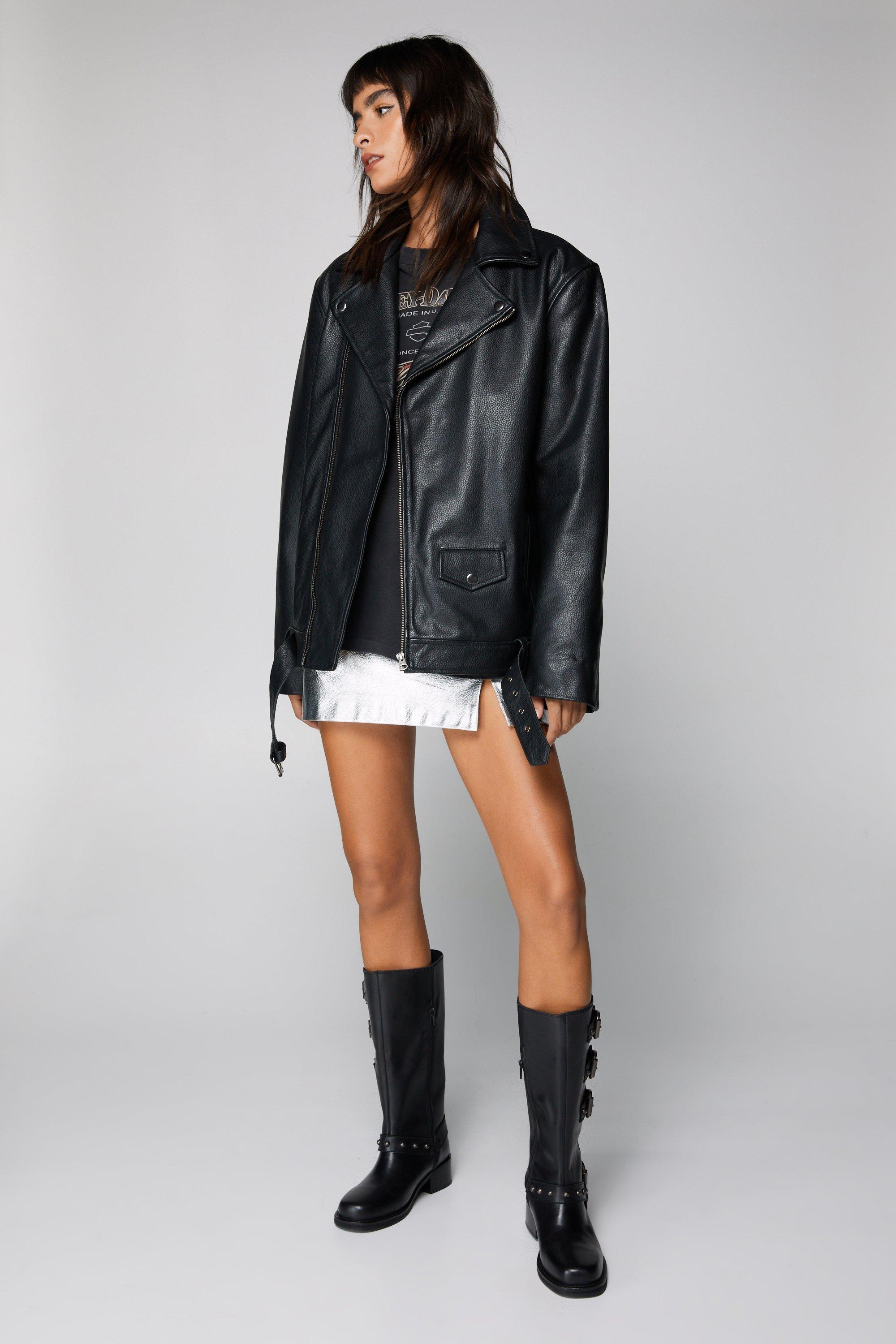 Boyfriend shop biker jacket