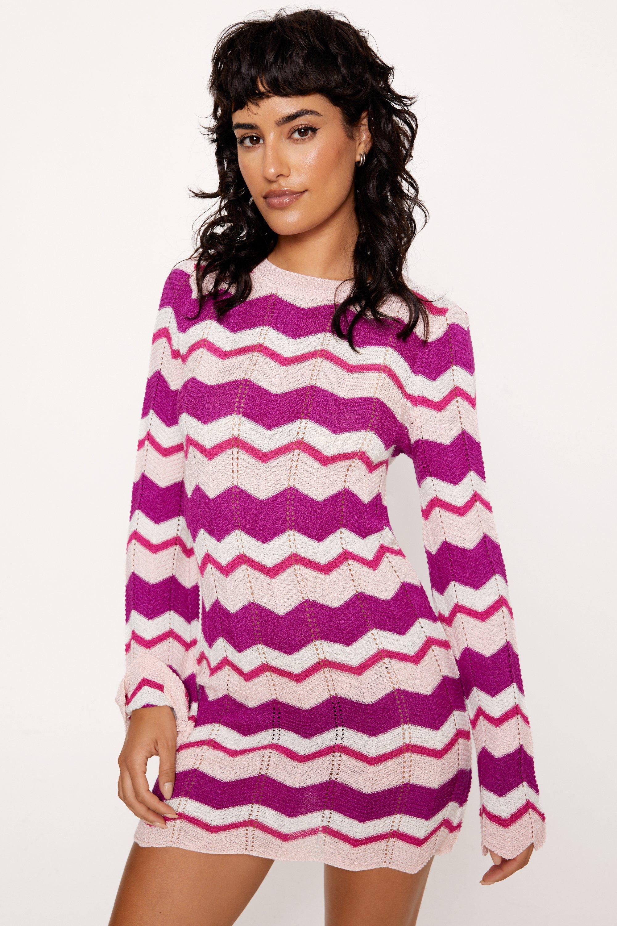 Multi coloured crochet dress sales
