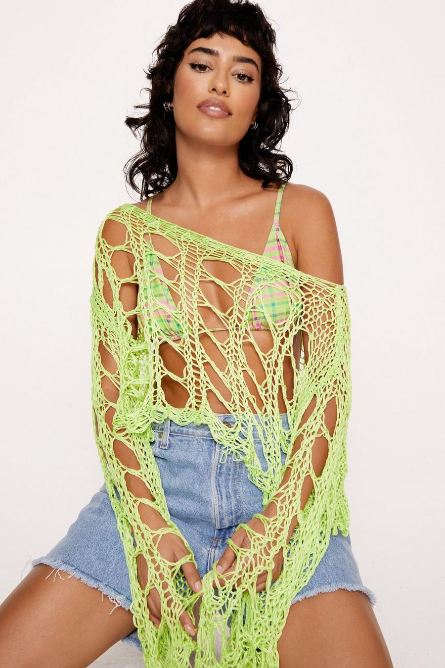 Open Stitch Oversized Top