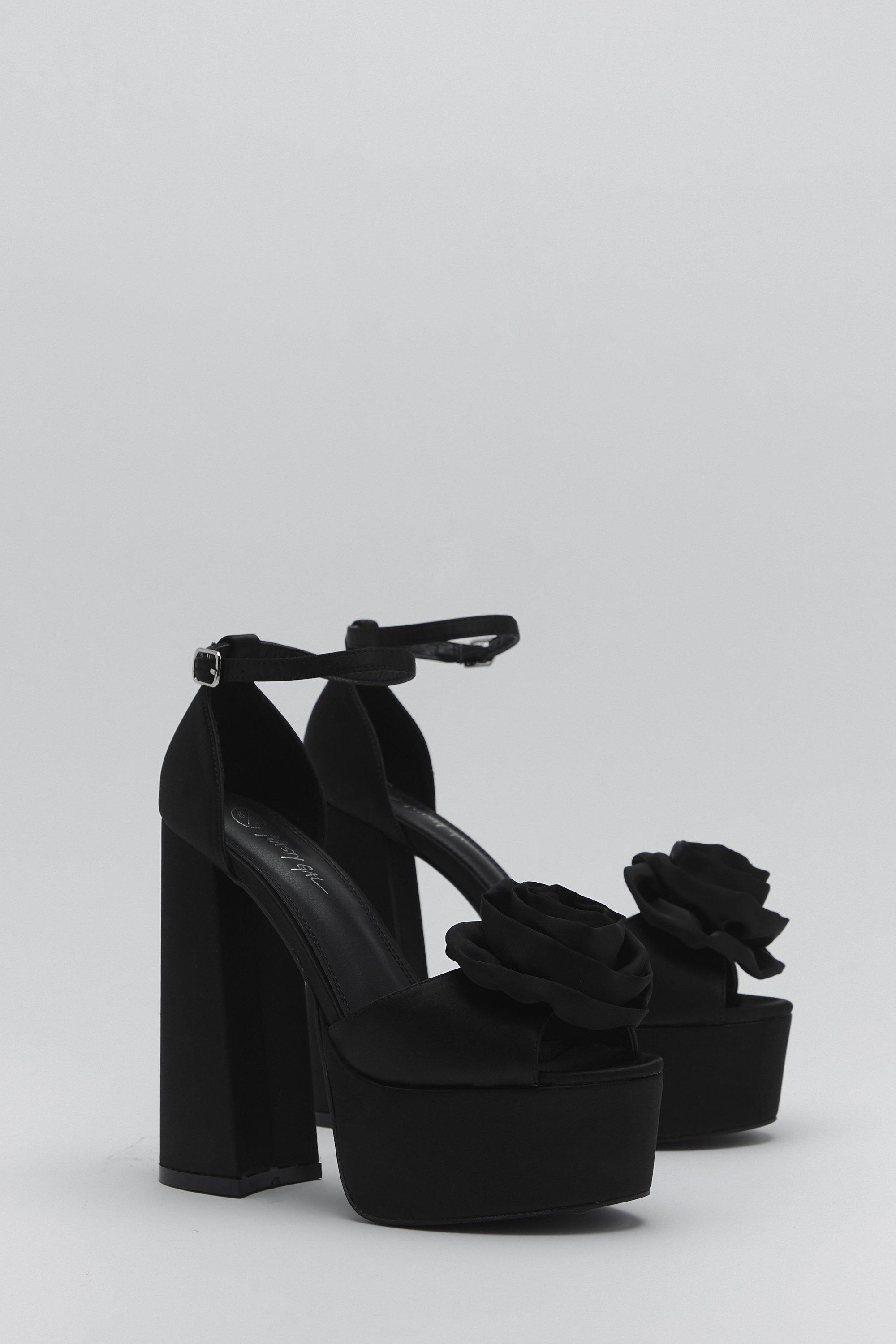 Nasty gal black platform on sale sandals