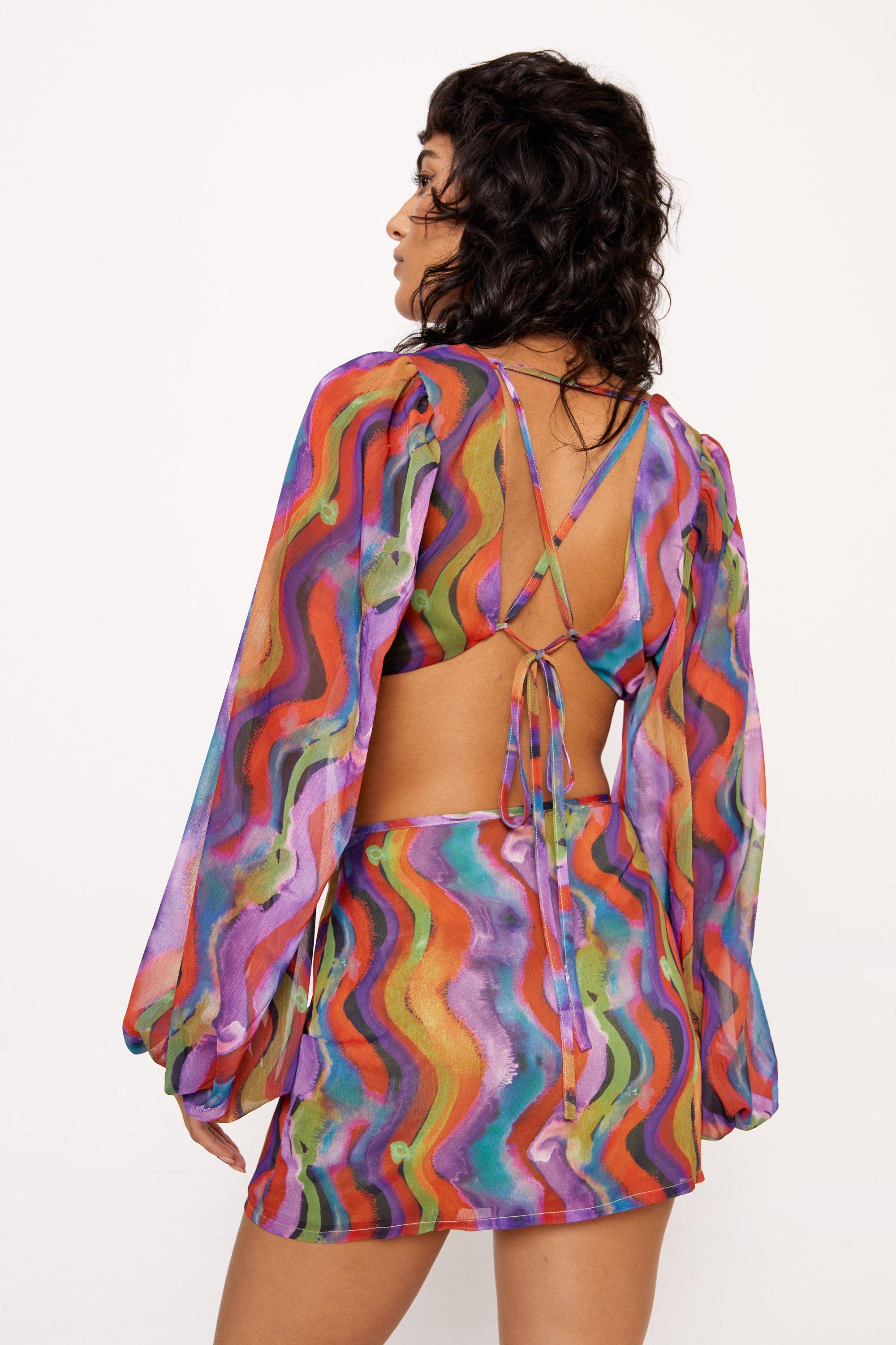 Chiffon hotsell rainbow skirt