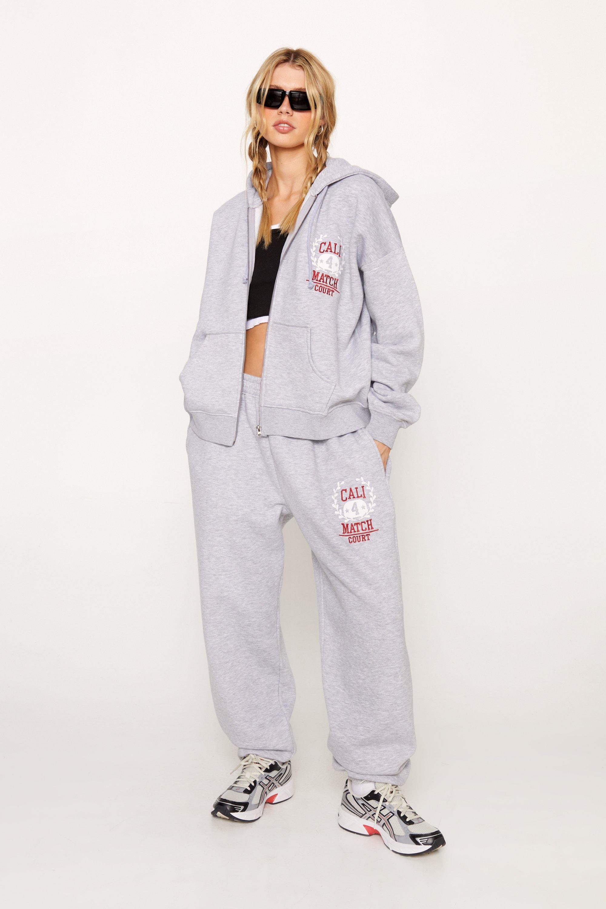 Grey sweatpants hot sale set