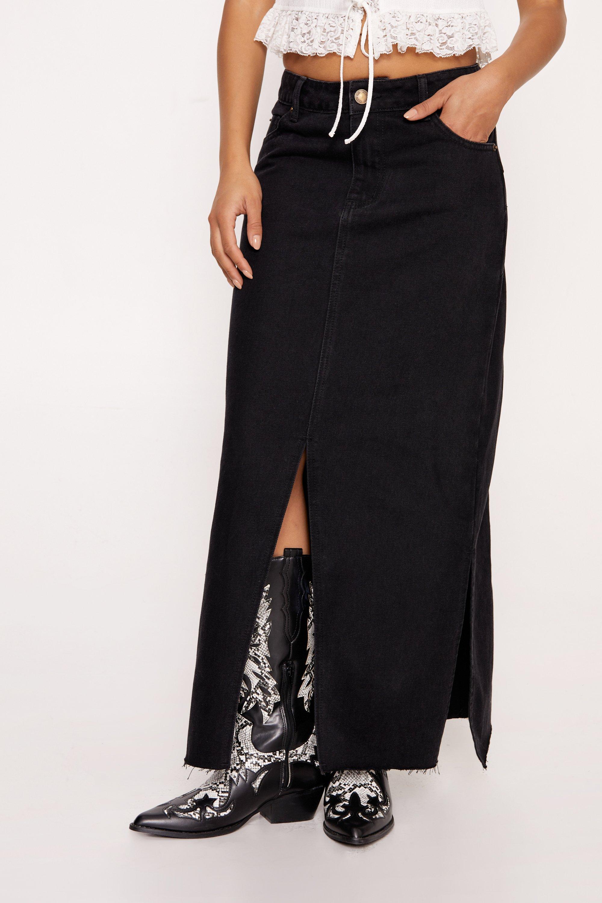 Cheap long 2024 black skirt