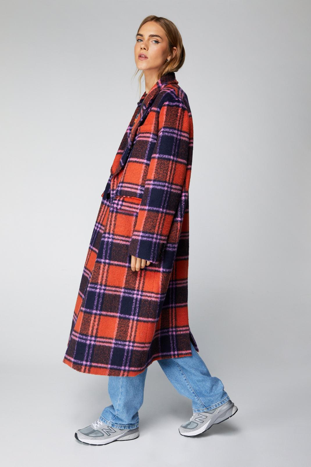 Manteau premium oversize à carreaux, Multi image number 1