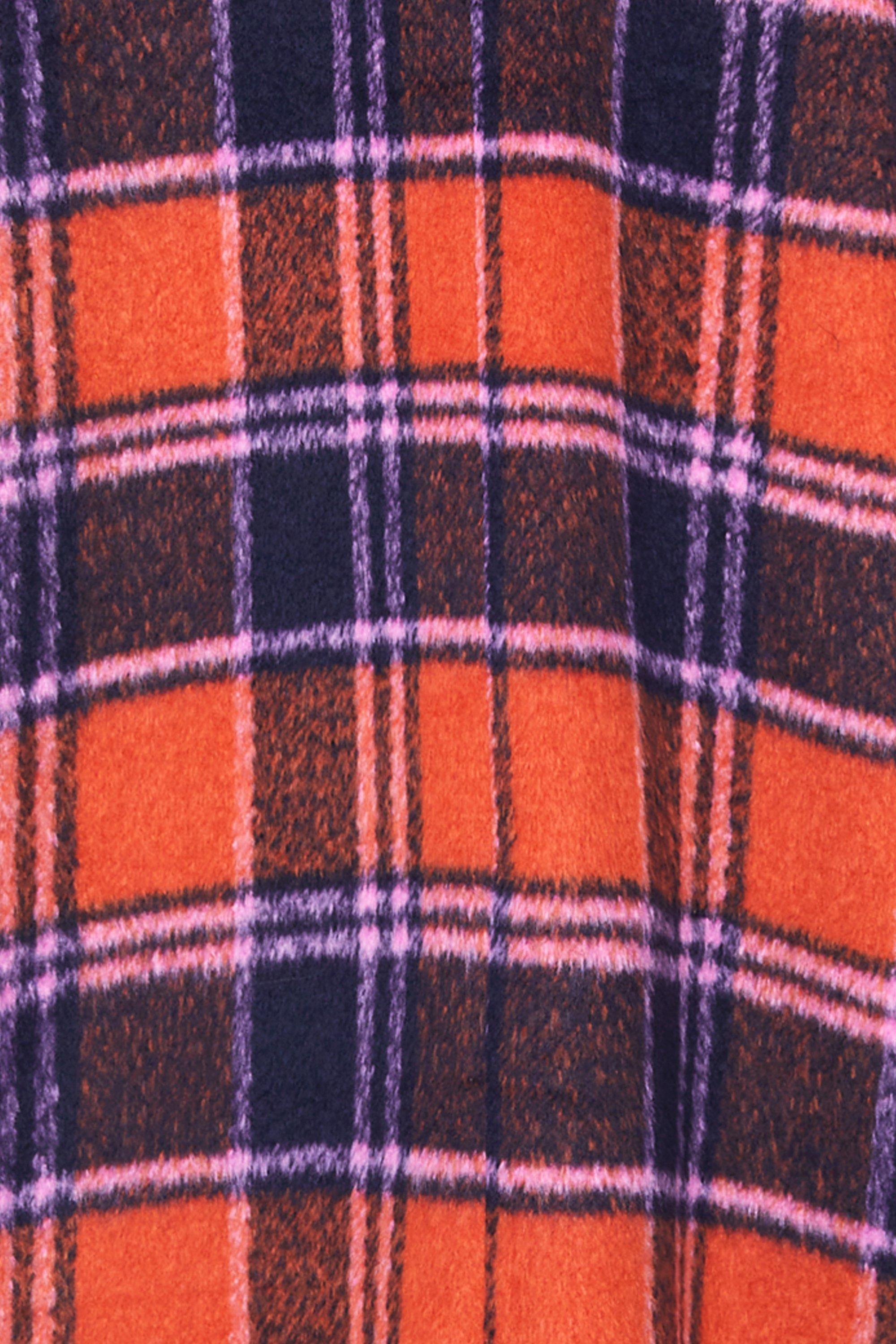 Plus size tartan on sale coat