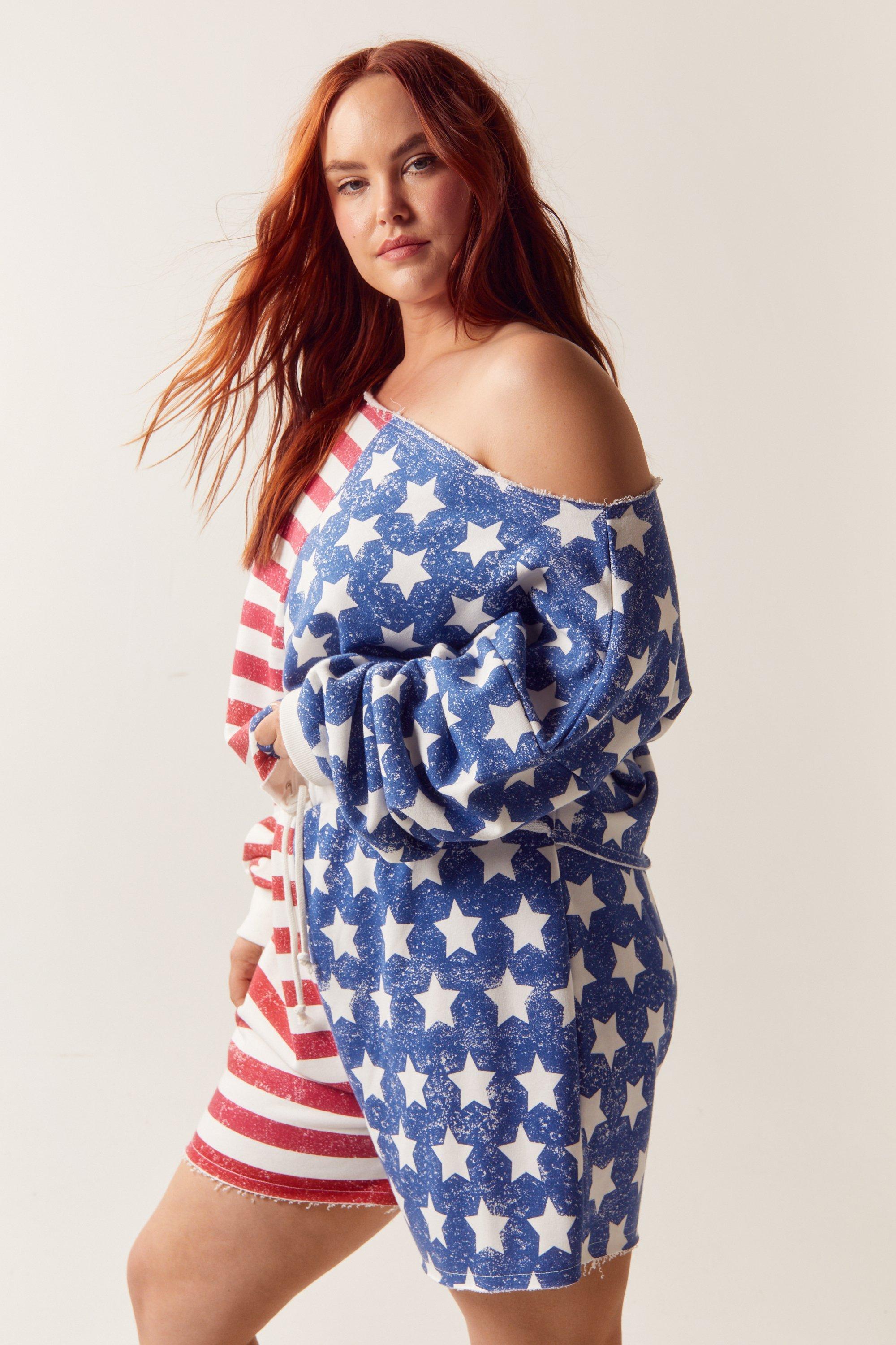 Flag dress plus size sale