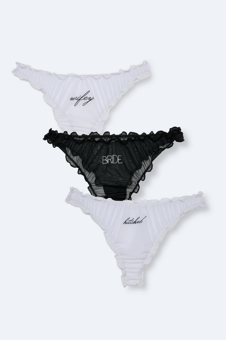 Mesh Bridal Ruffle Panties 3 Pack