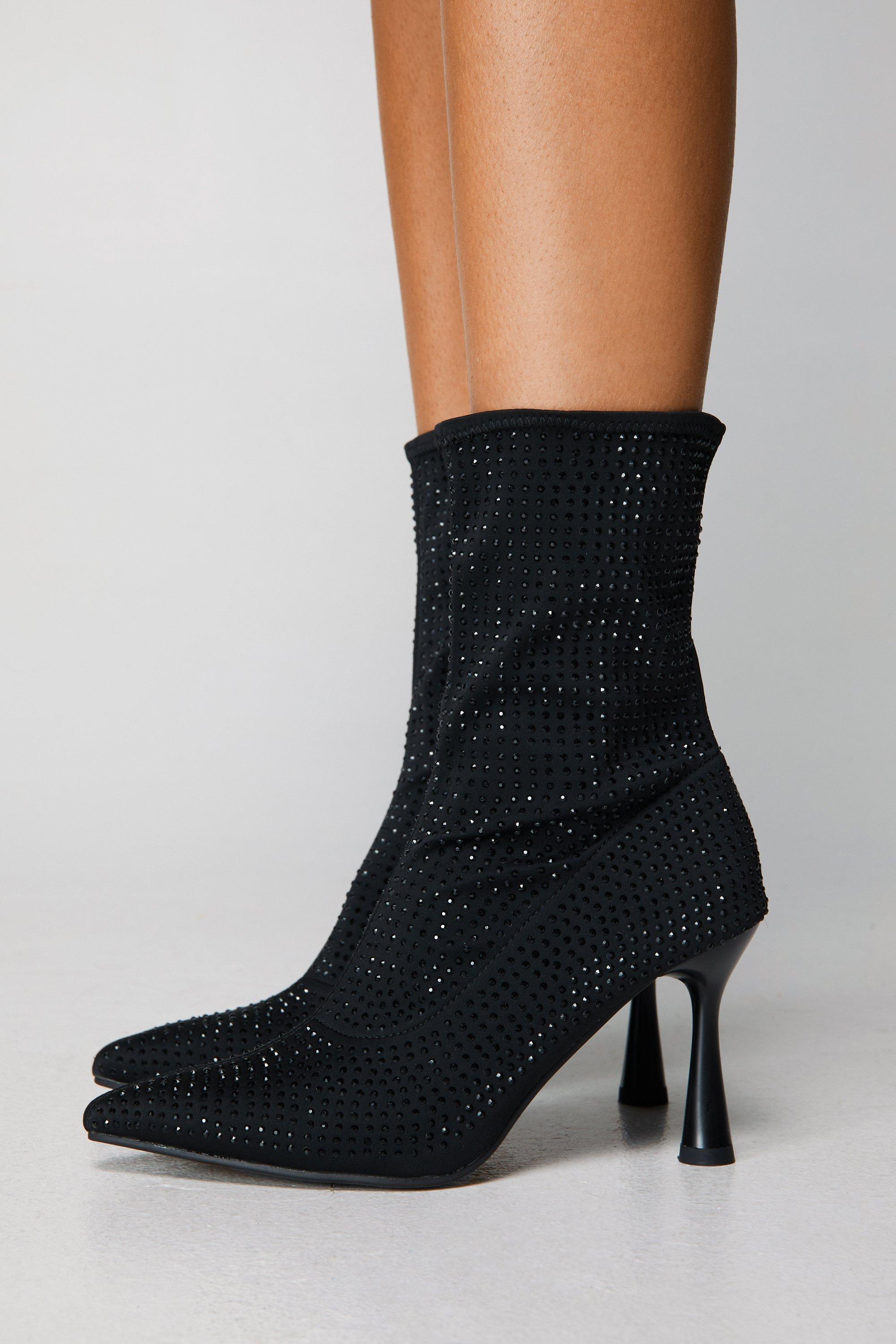 Embellished sock clearance boots