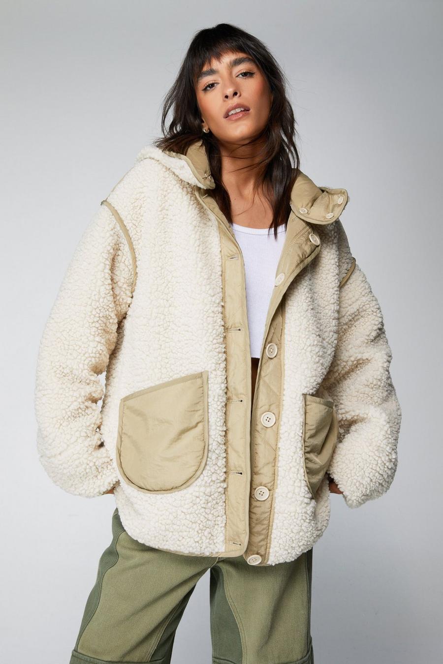 Oversized Sherpa Lined Reversible Jacket
