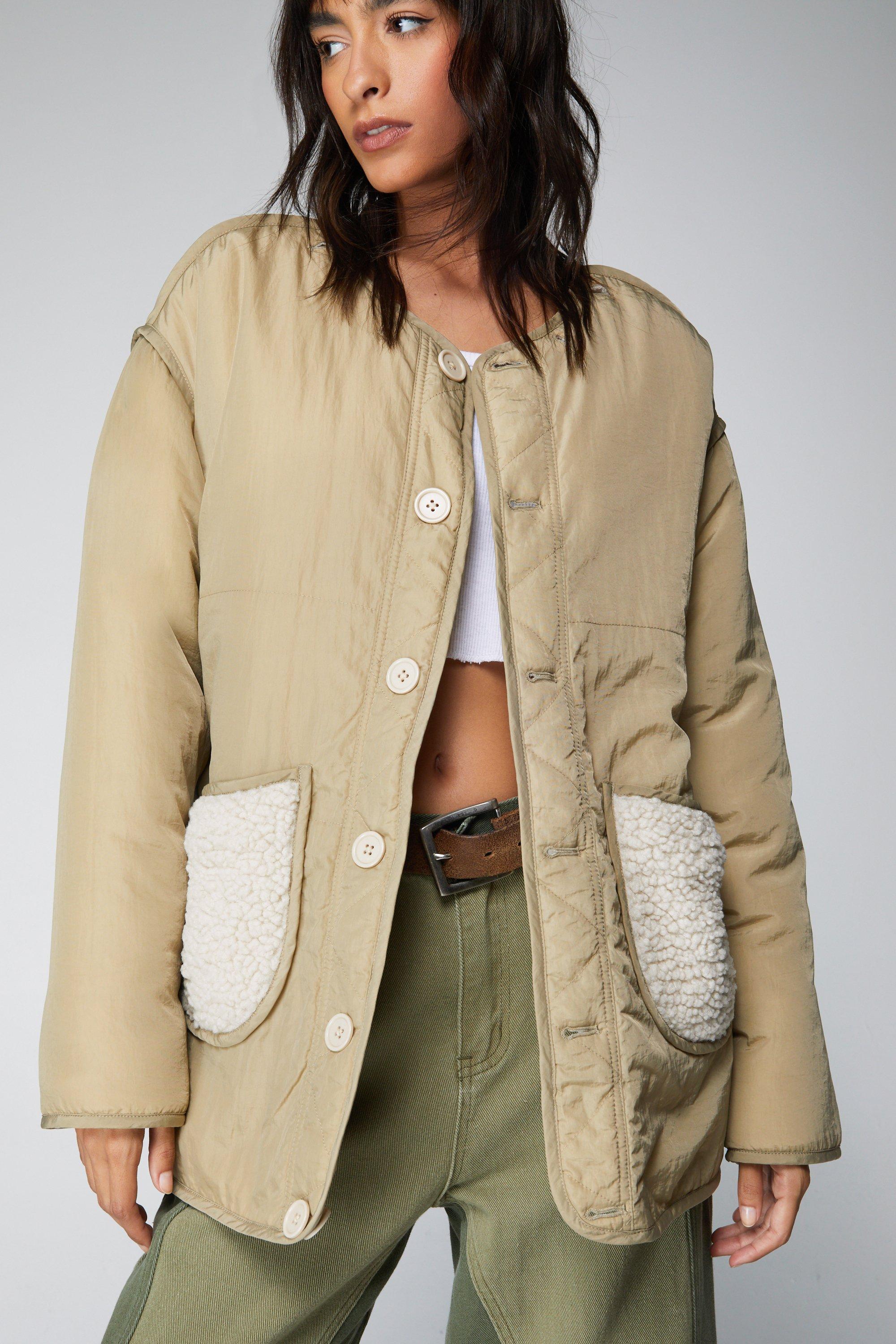 Oversized Sherpa Lined Reversible Jacket